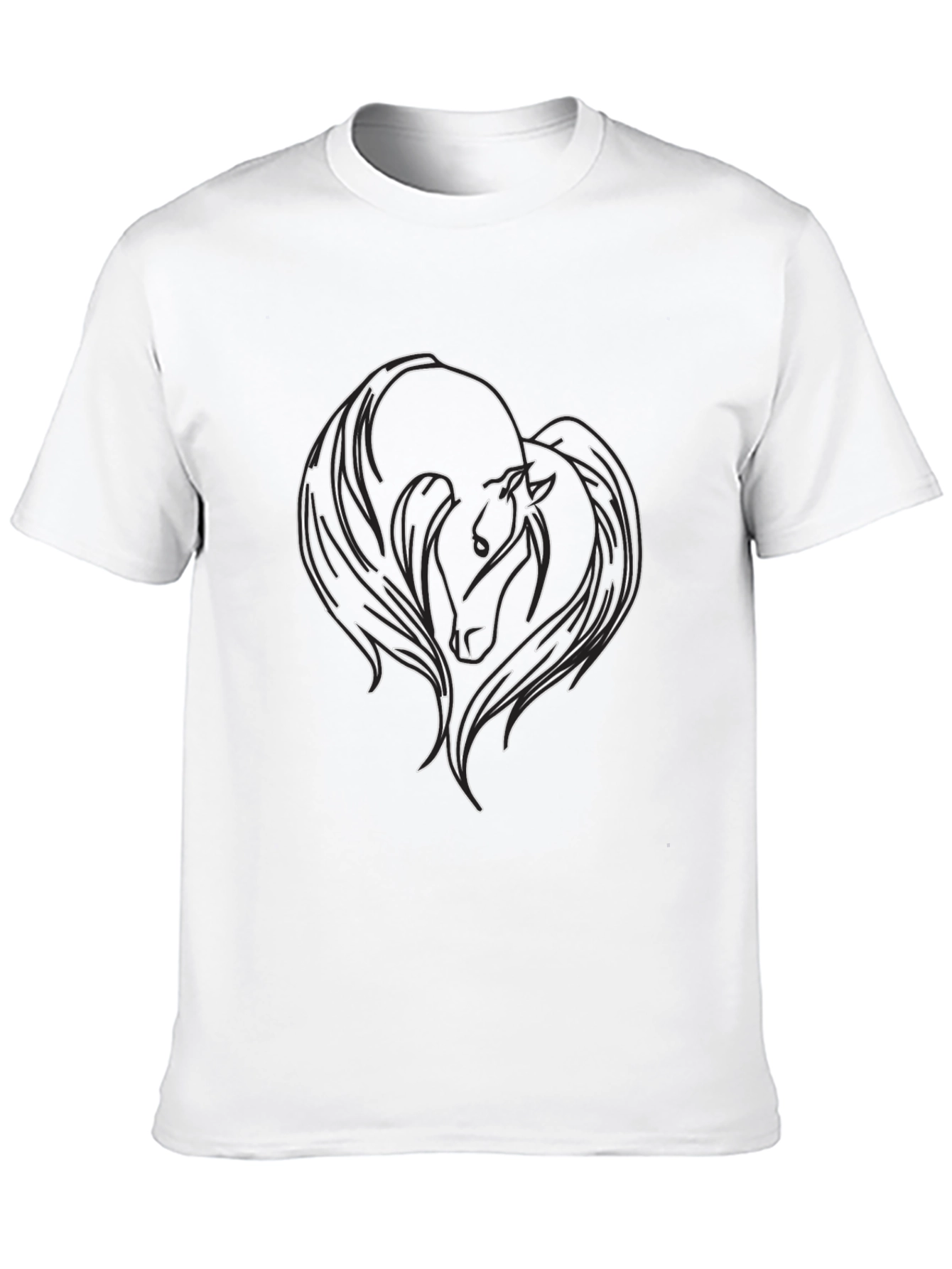 Black Horse Silhouette T-Shirt - Black view 10