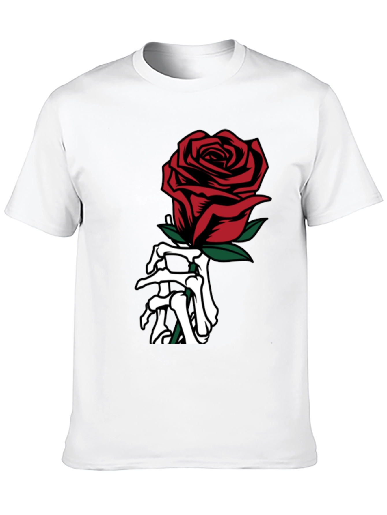 Black Rose & Bones Graphic Tee - Gothic Style view 10