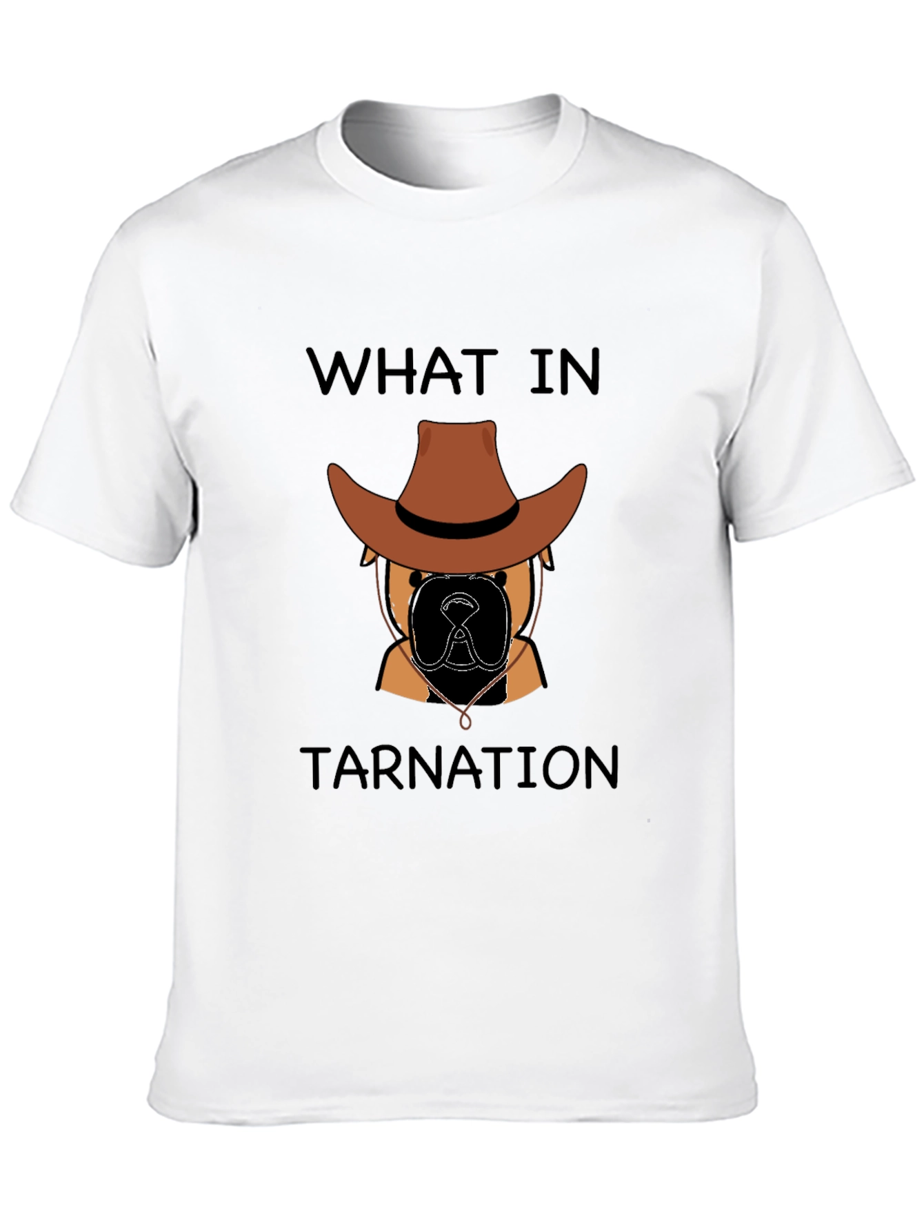 Black What In Tarnation Dog Cowboy T-Shirt view 10