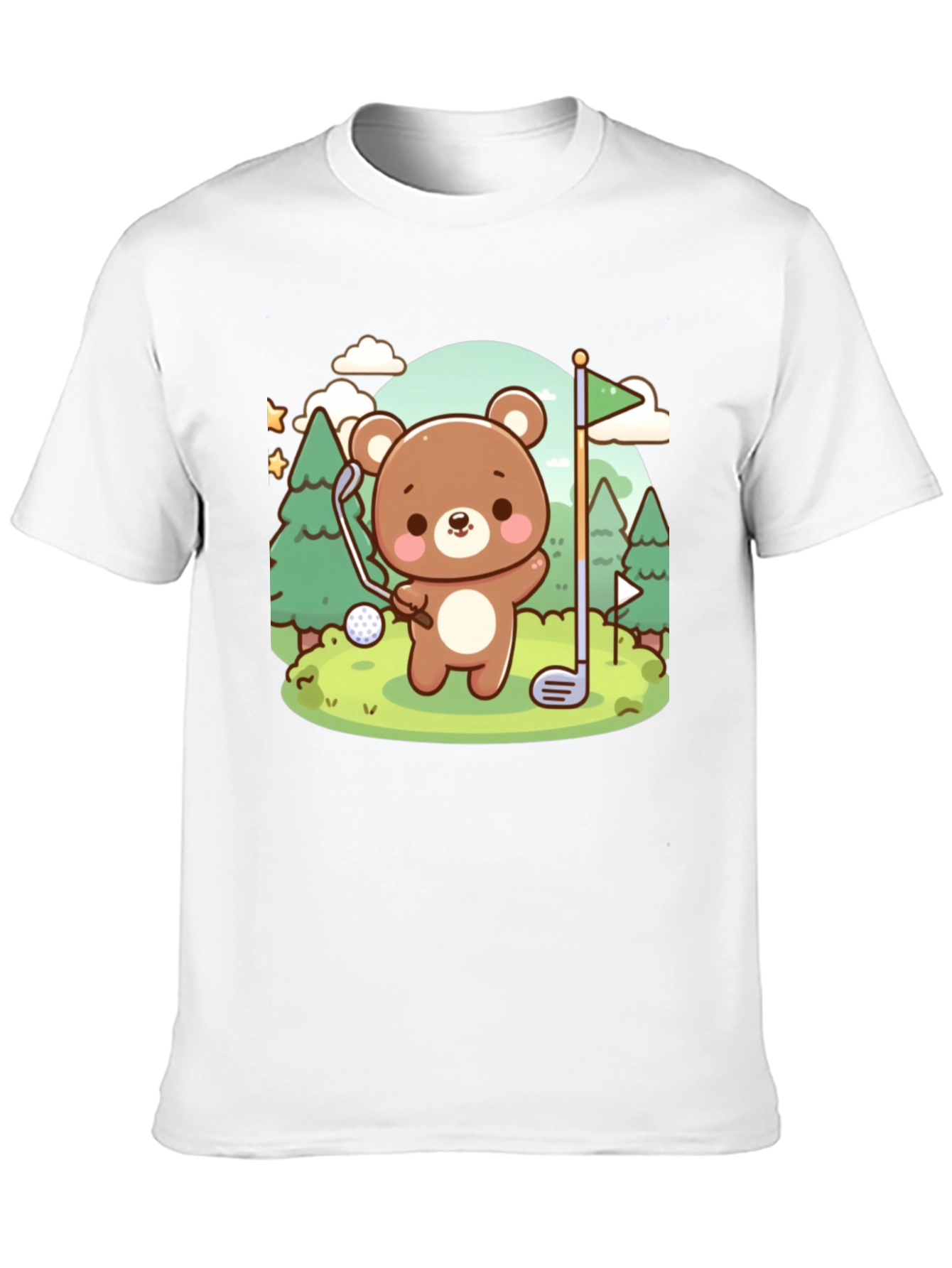 Black Golfing Bear Graphic Tee - Cute & Comfy view 10