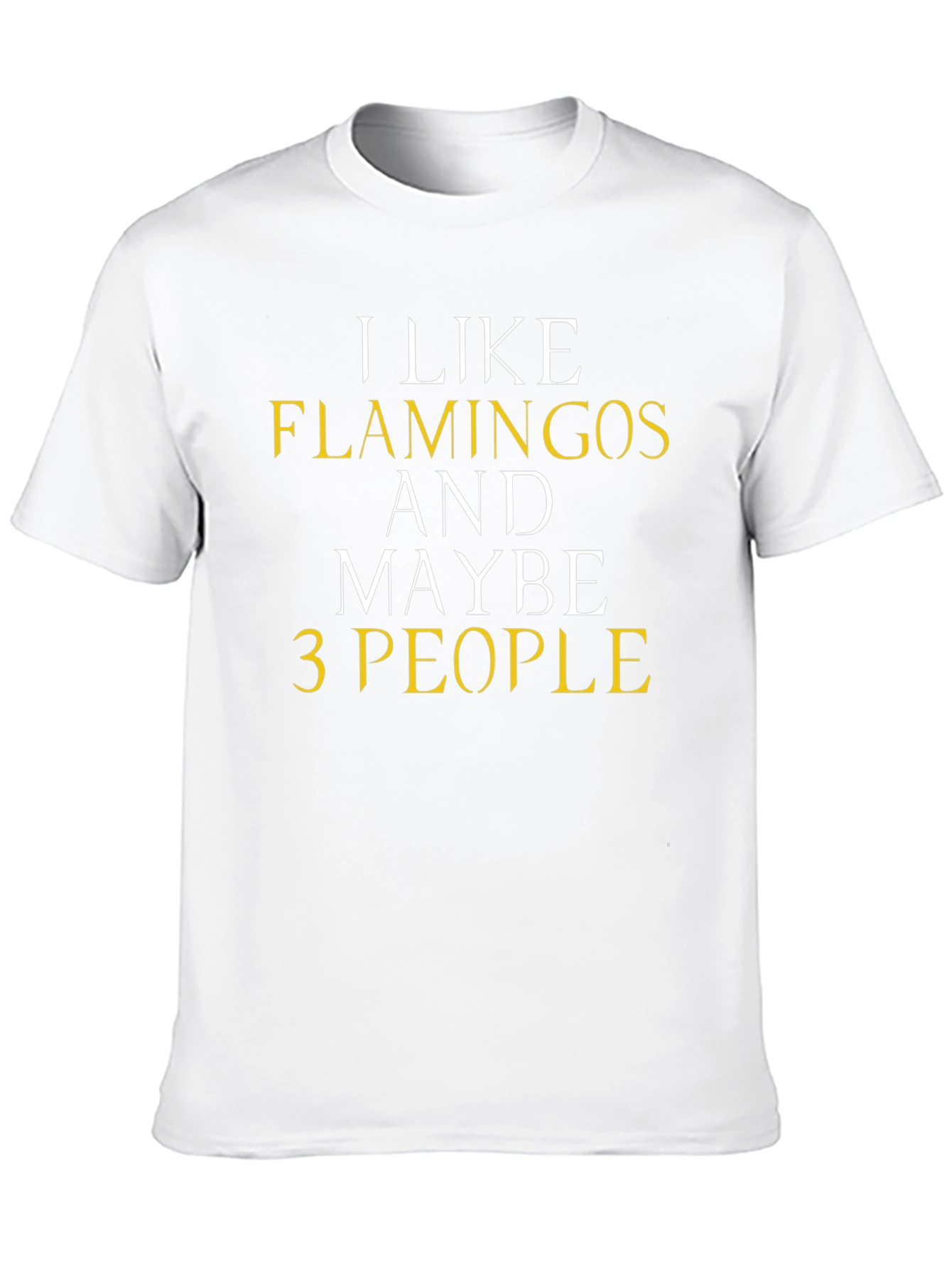 Black Funny Flamingo T-Shirt - I Like Flamingos & Maybe 3 People view 10