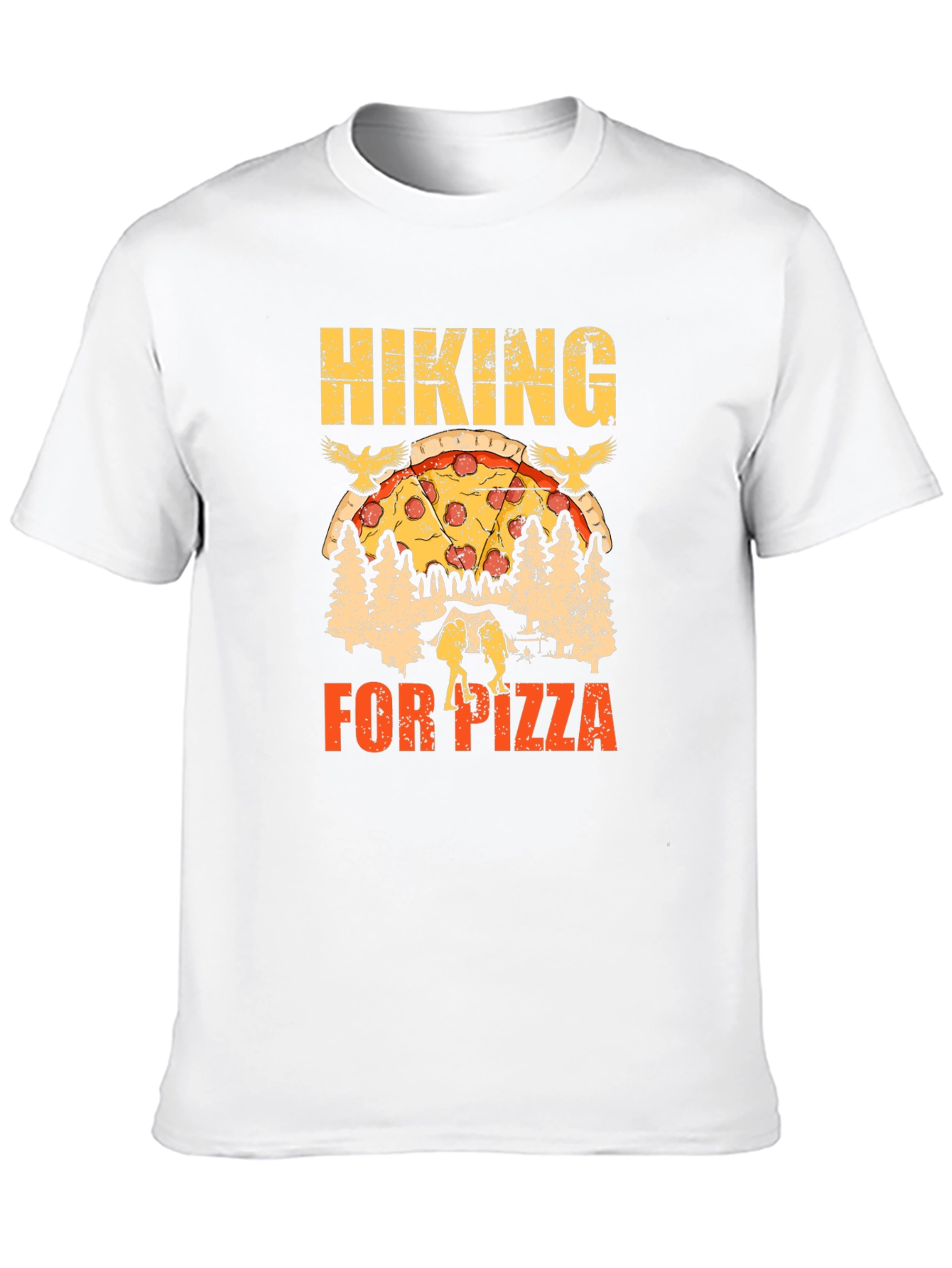 Black Hiking for Pizza Graphic Tee - Unisex view 10