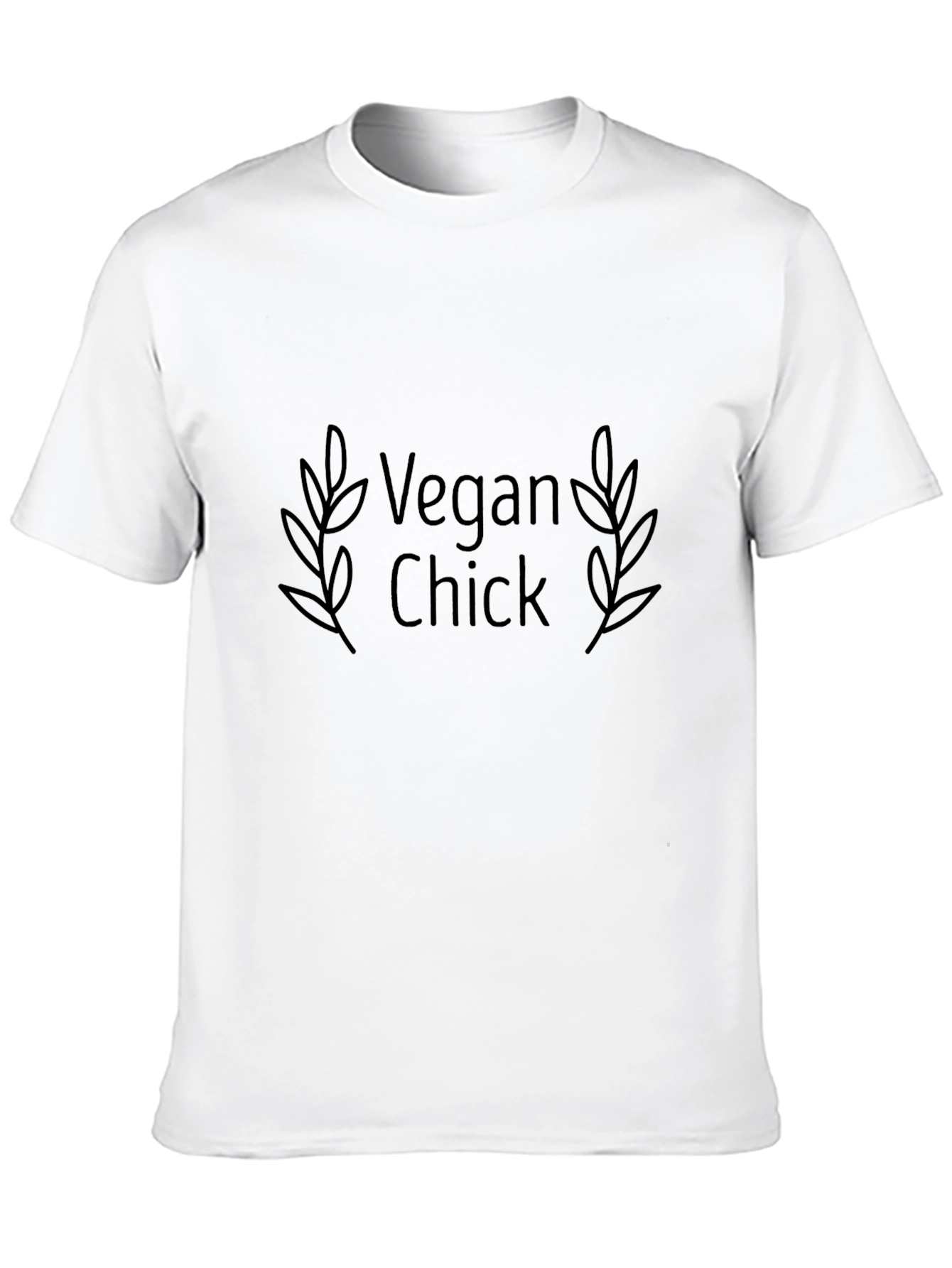 Vegan Chick Tee - Black Graphic T-Shirt - 10