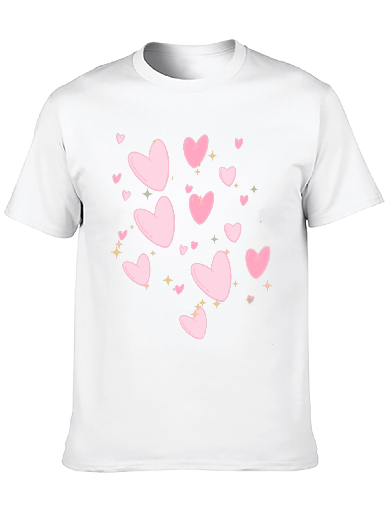 Black Heart Print Black Casual T-Shirt view 10