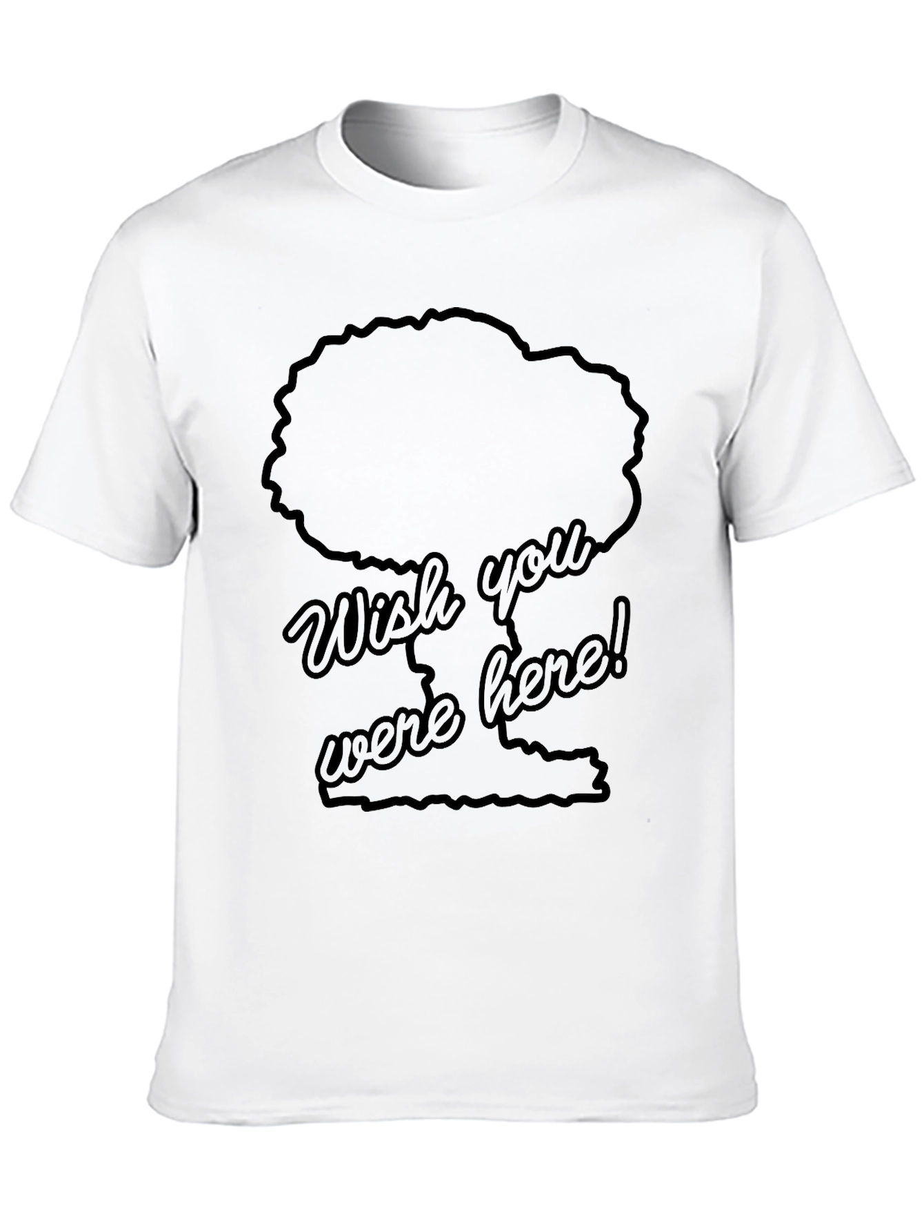 Black Wish You Were Here Graphic Tee view 10