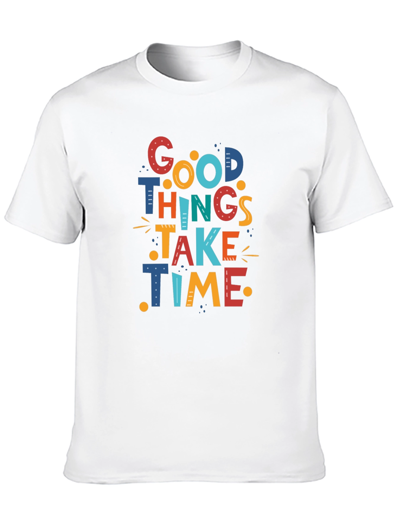 Black Good Things Take Time Graphic Tee - Black view 10