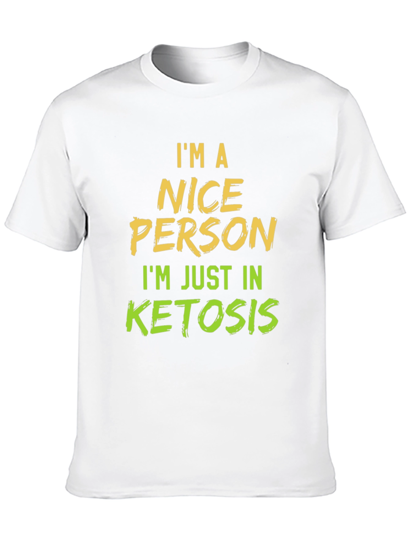 Black I'm a Nice Person in Ketosis Graphic T-Shirt view 10