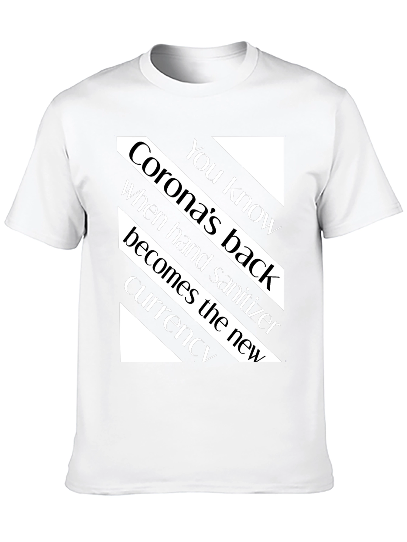 Black Novelty Slogan T-Shirt - Hand Sanitizer Currency Tee view 10