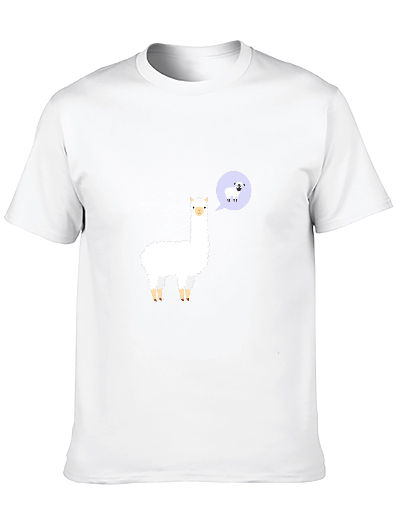 Black Alpaca & Sheep T-Shirt - Black Cotton Tee view 10