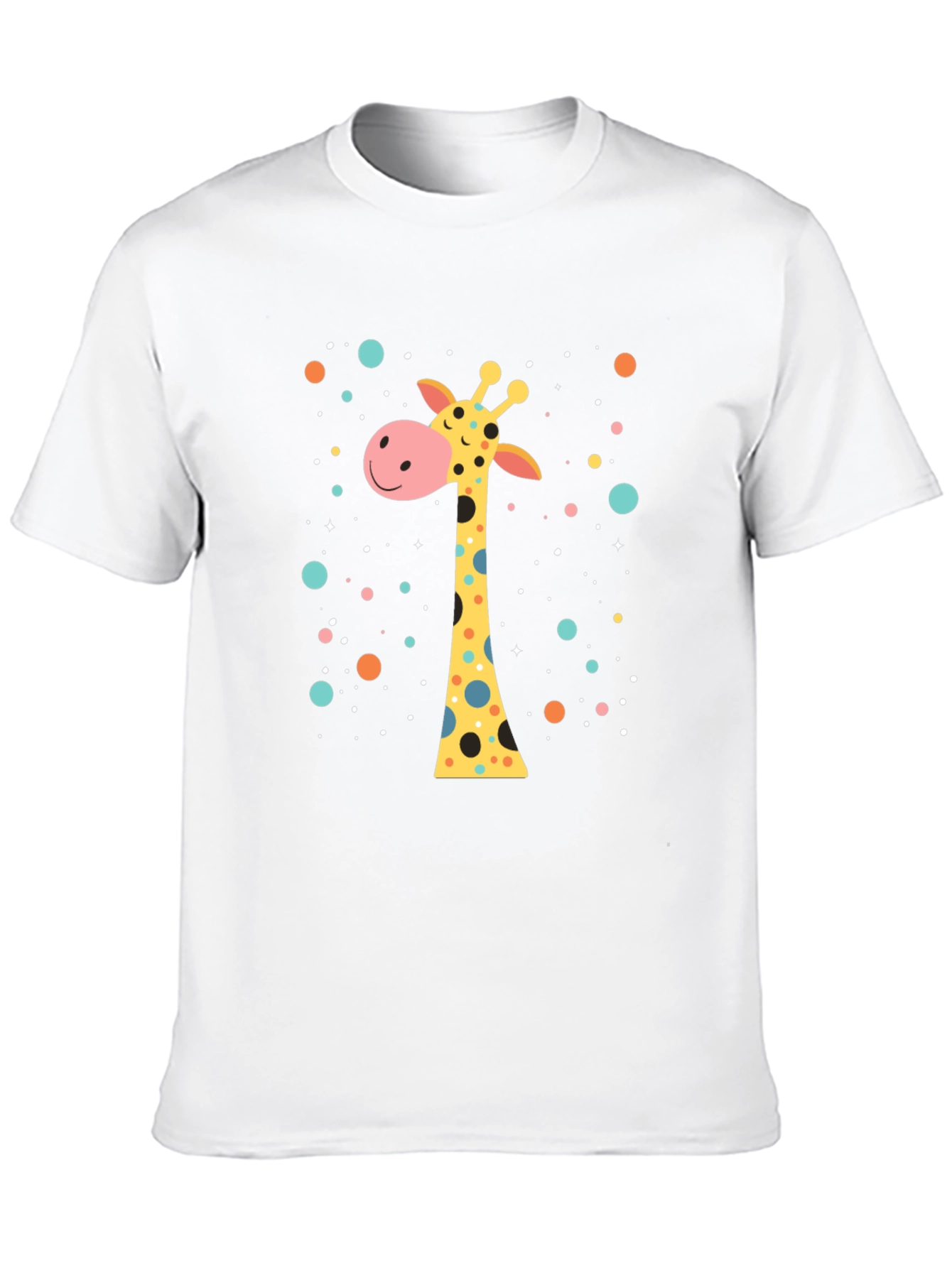 Black Giraffe T-Shirt - Whimsical Cartoon Design view 10