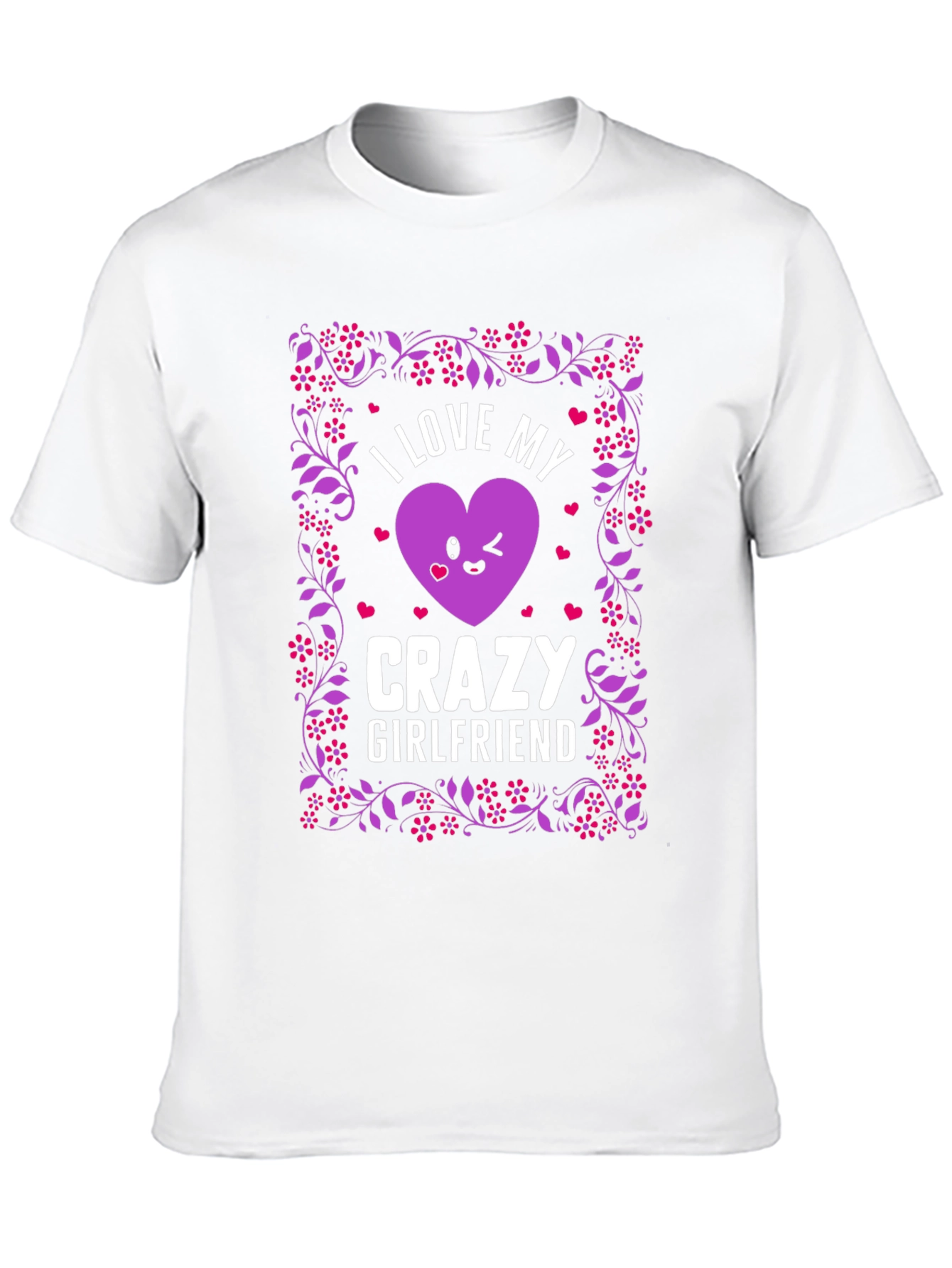 Black I Love My Crazy Girlfriend Graphic T-Shirt view 10