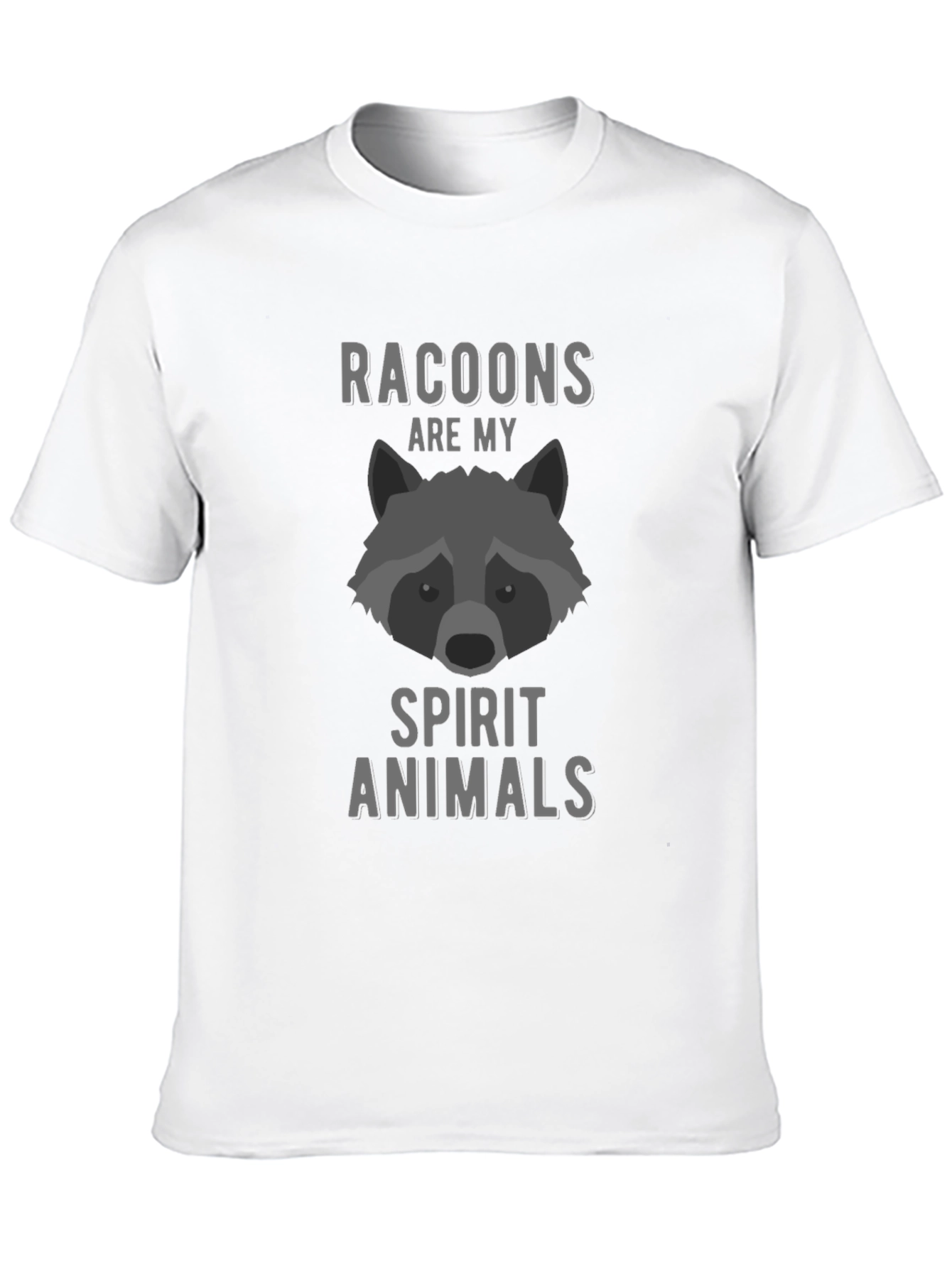 Black Raccoon Spirit Animal Graphic T-Shirt view 10