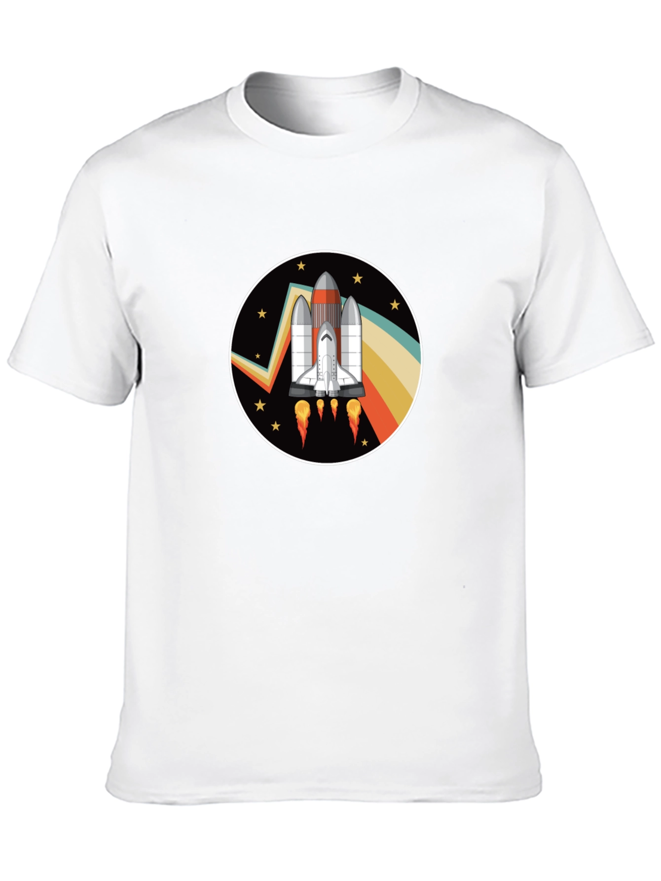 Black Retro Space Shuttle Graphic Tee view 10