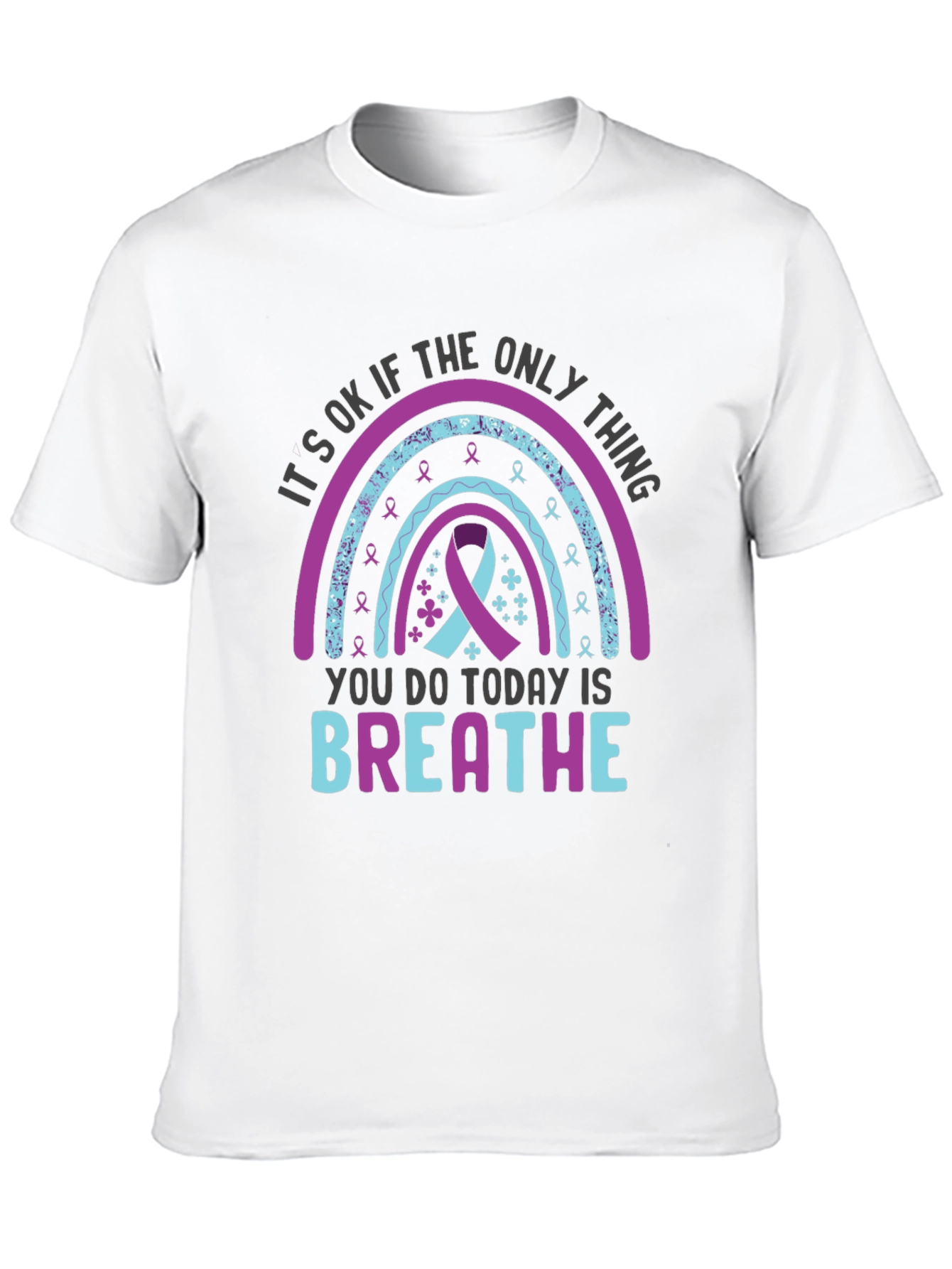 Black It's OK Breathe Graphic Tee view 10