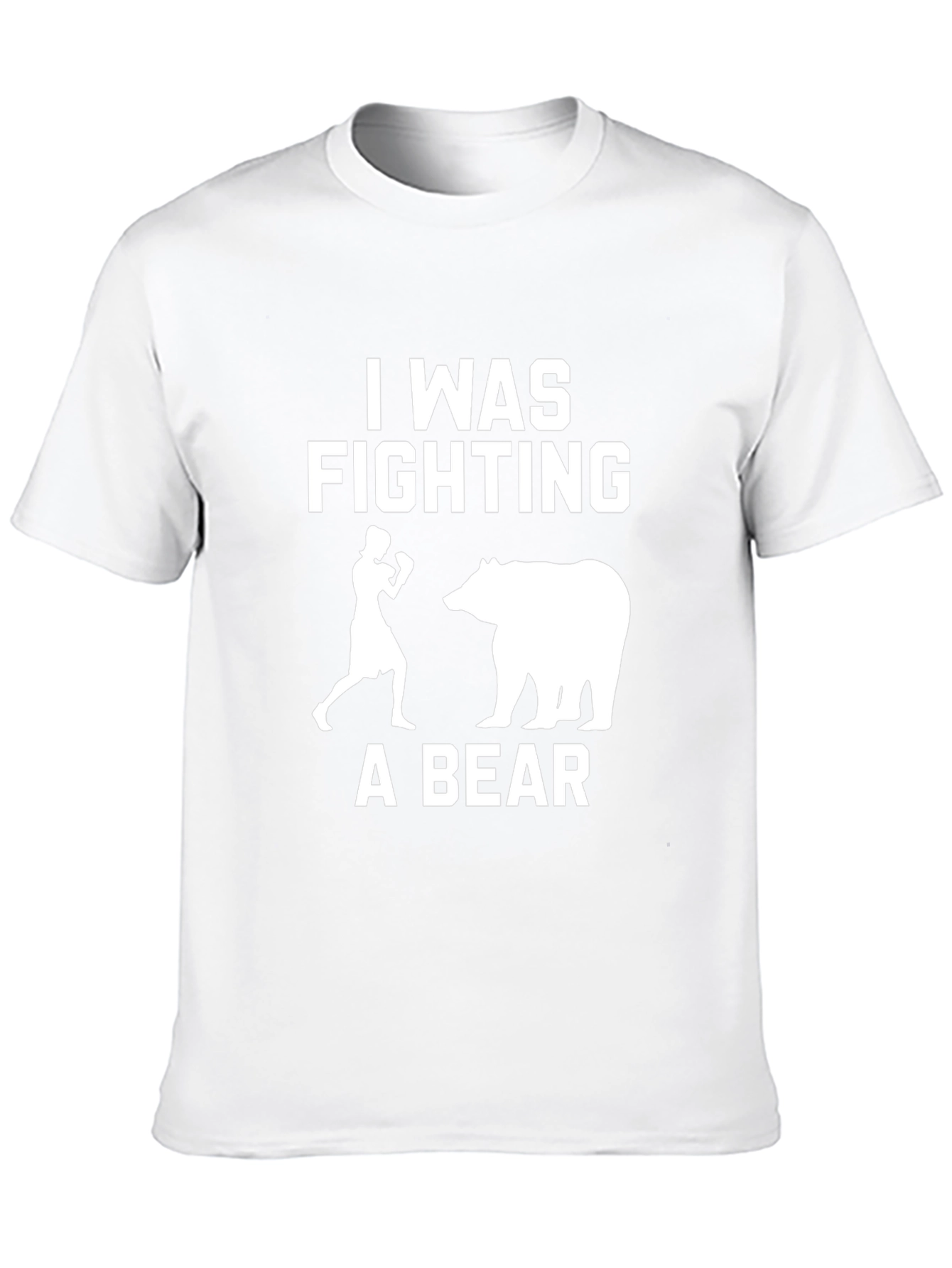 Black I Was Fighting a Bear Graphic T-Shirt view 10