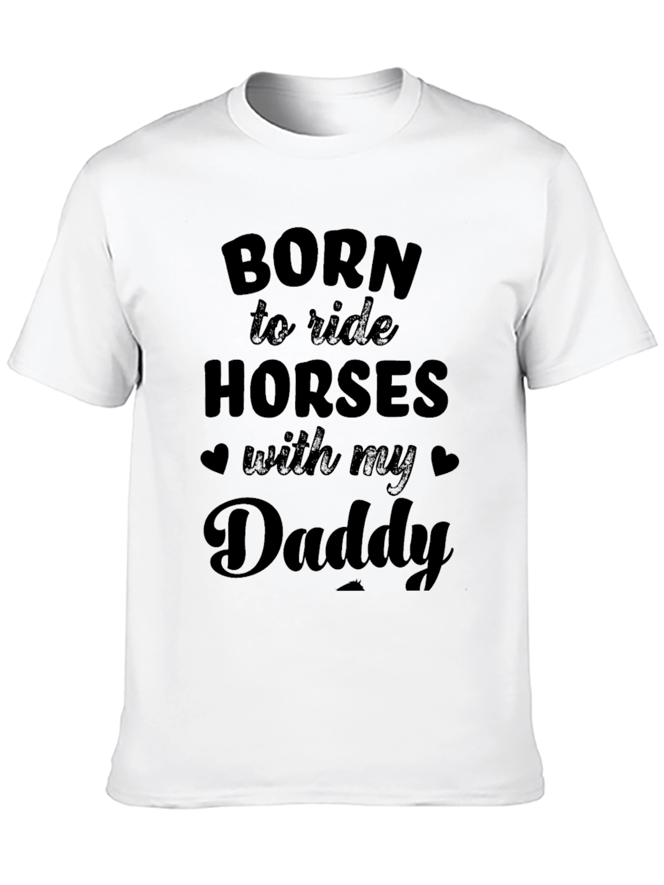 Black Born to Ride Horses With My Daddy T-Shirt view 10