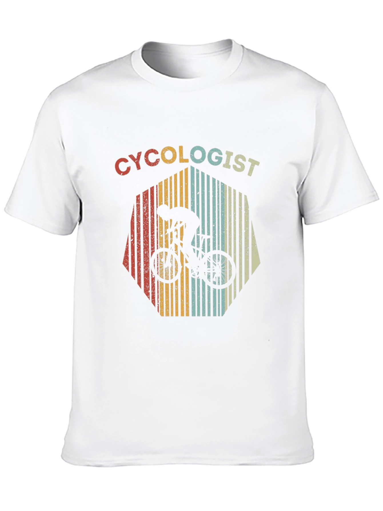 Black Retro Cycologist T-Shirt - Cycling Enthusiast Apparel view 10