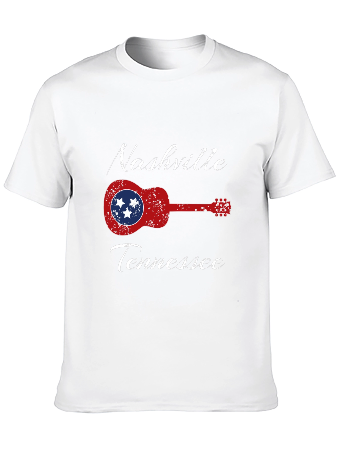 Black Nashville Tennessee Guitar T-Shirt view 10
