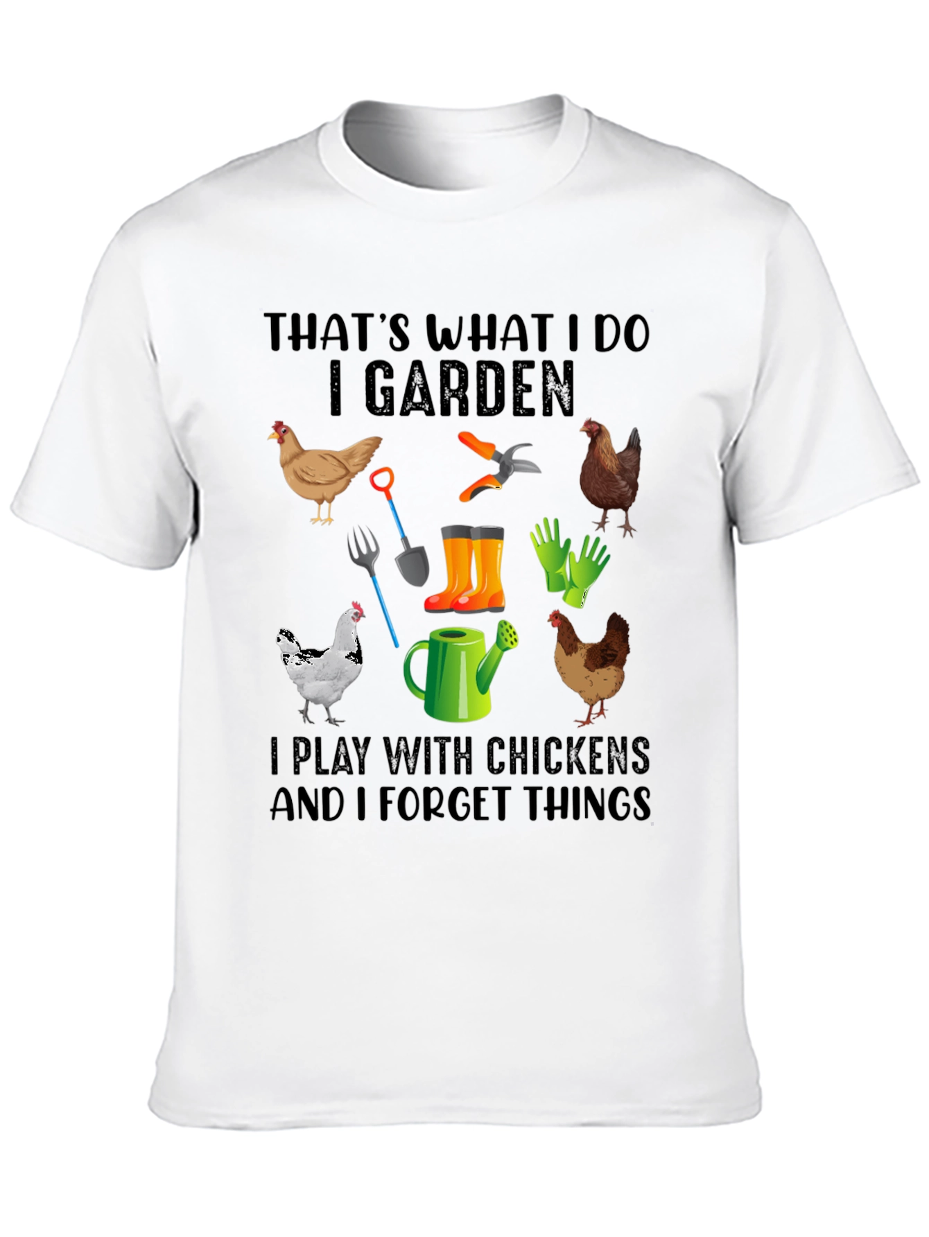 Black Gardening & Chicken Lover Graphic Tee view 10
