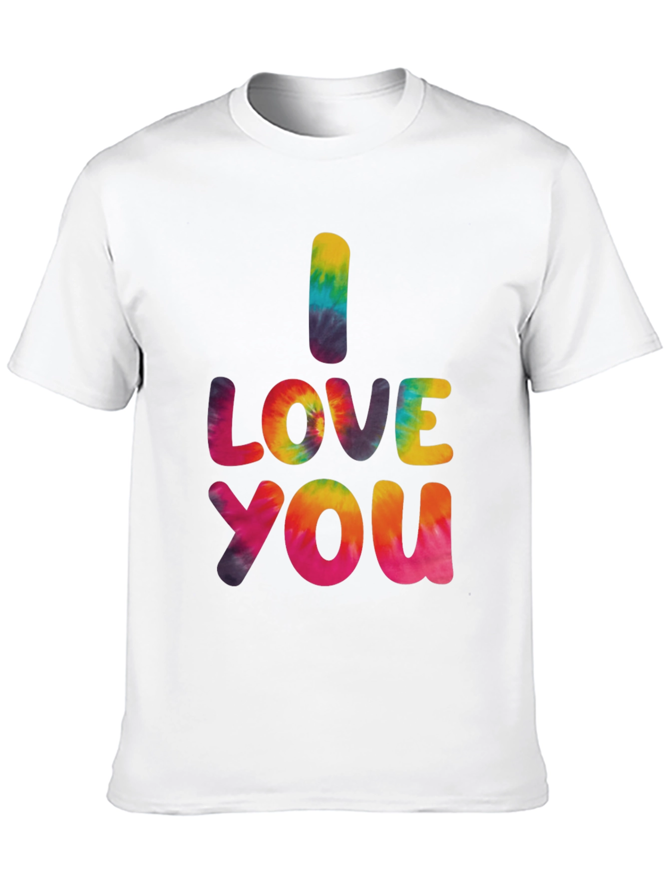 Black I Love You Tie Dye Graphic Tee - Black view 10