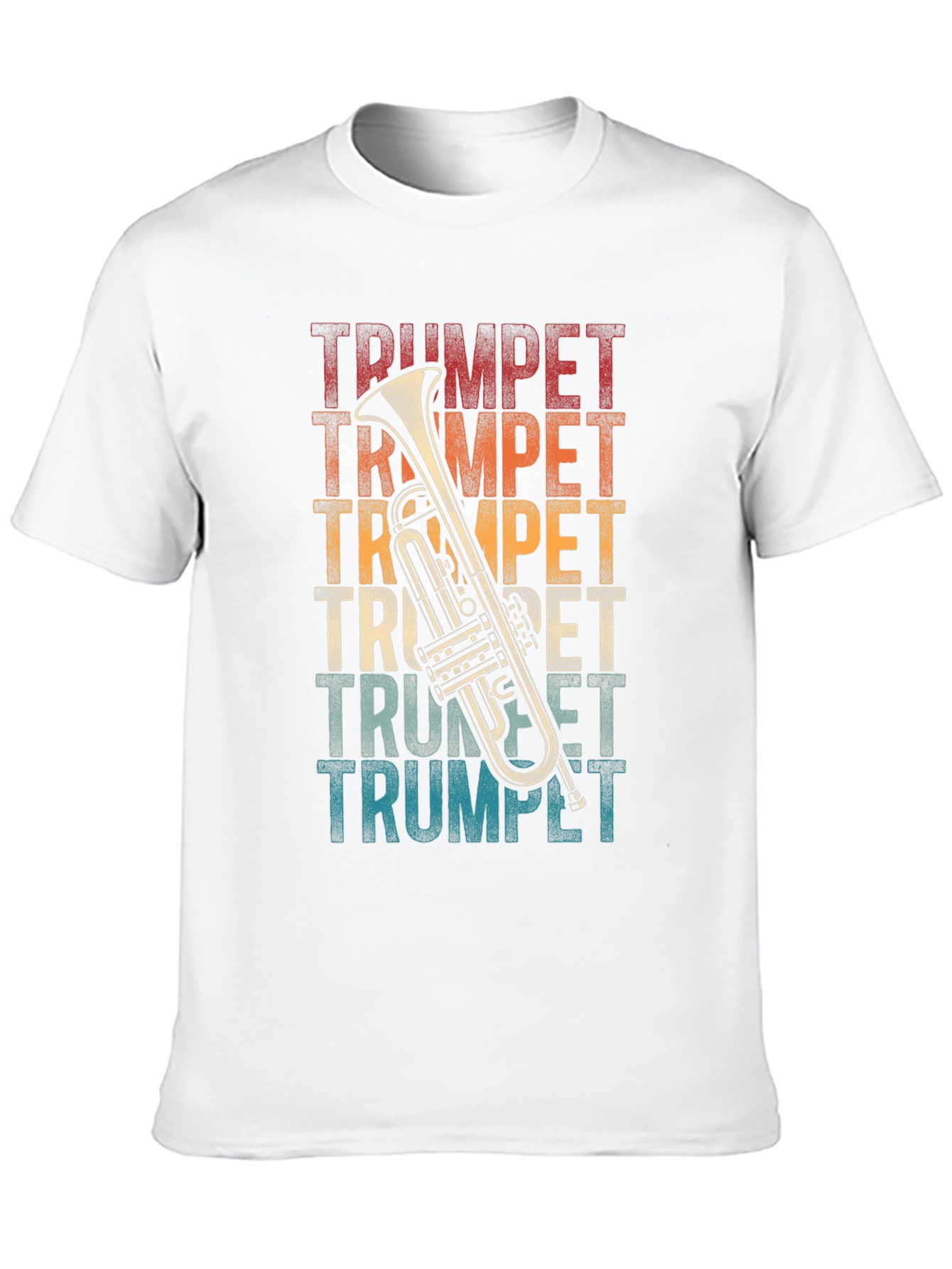 Black Retro Trumpet T-Shirt - Vintage Style Musical Tee view 10
