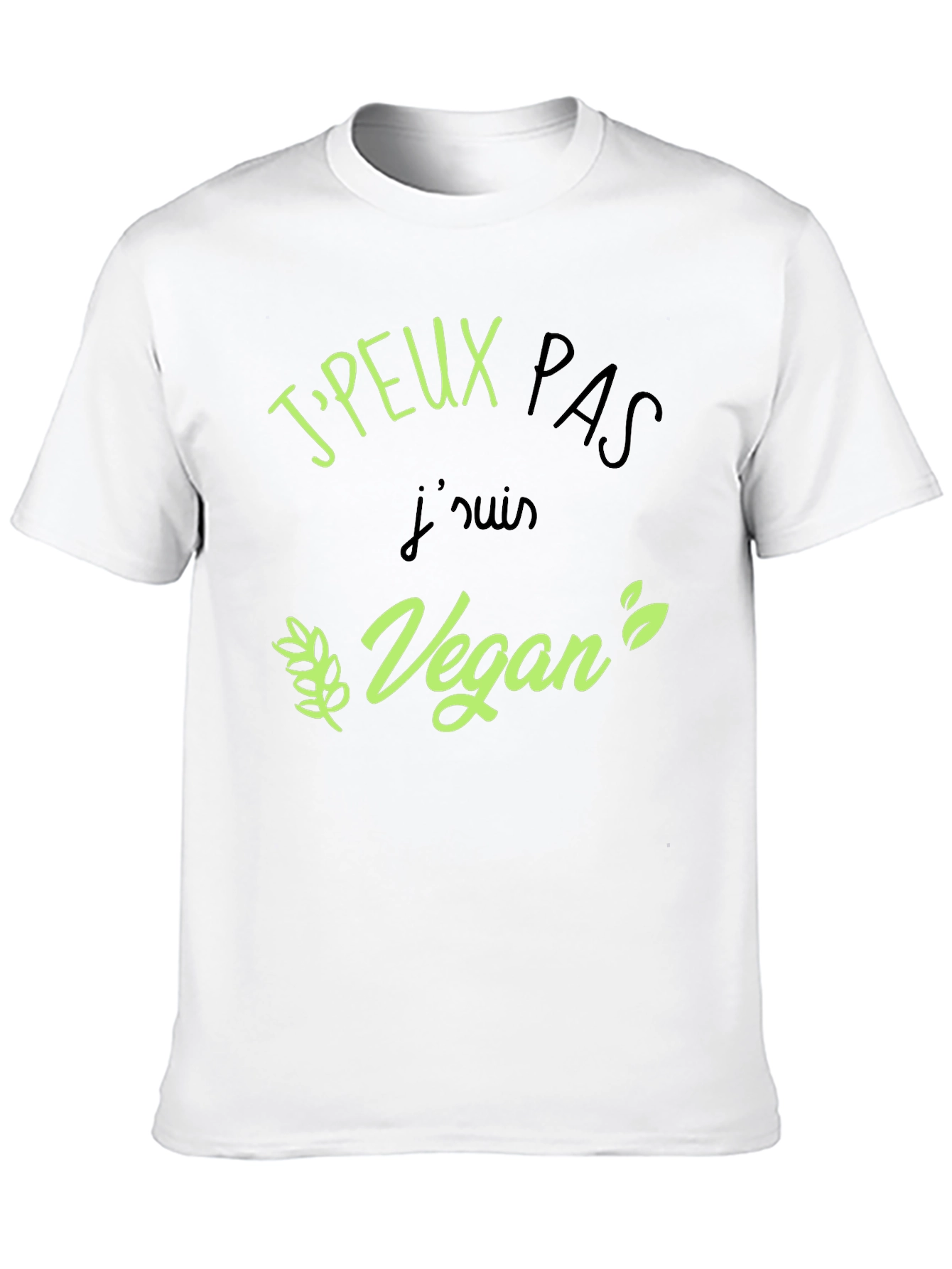 Black Vegan Statement Black T-Shirt view 10