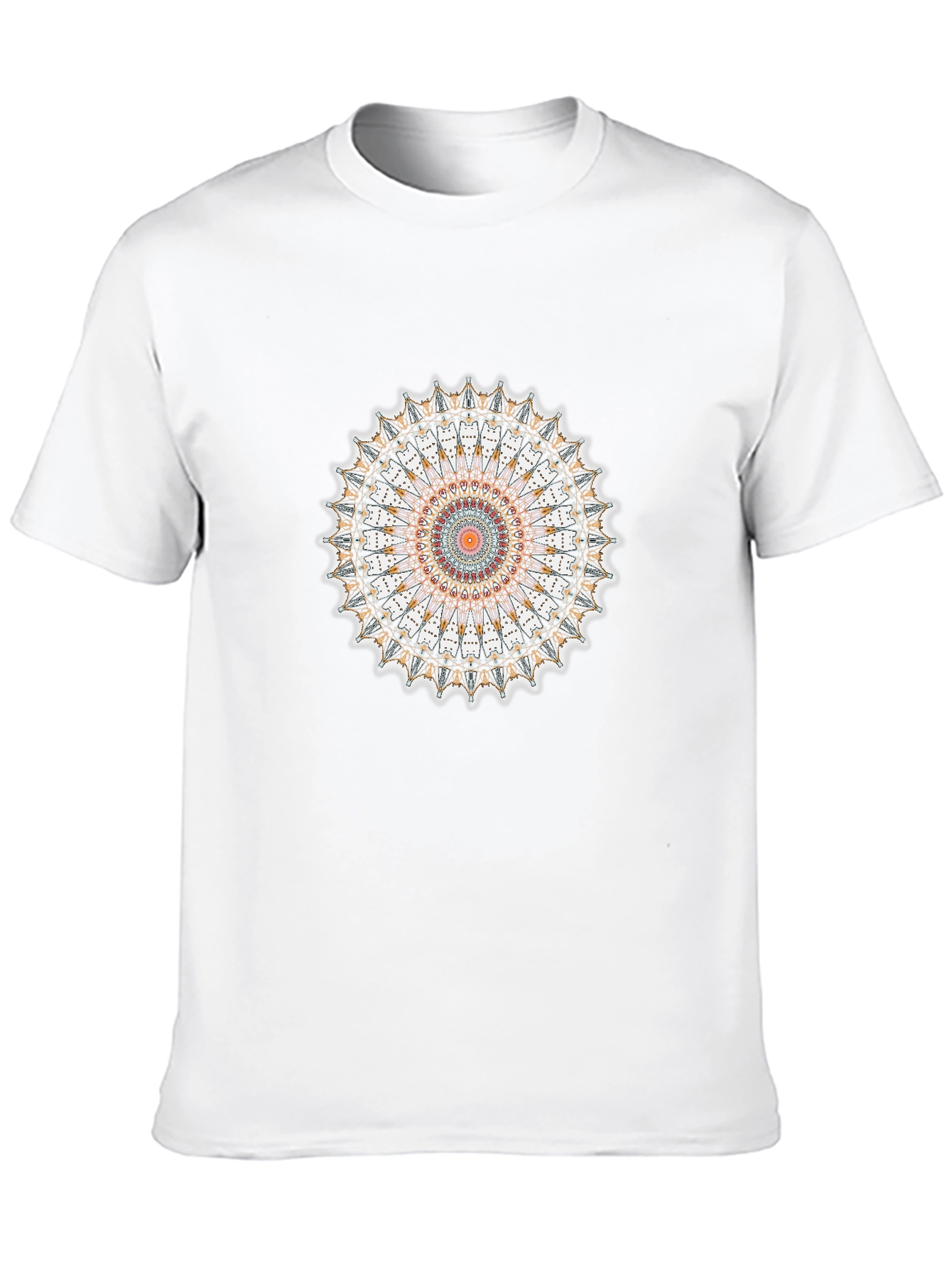 Black Black T-Shirt with Mandala Graphic Print view 10