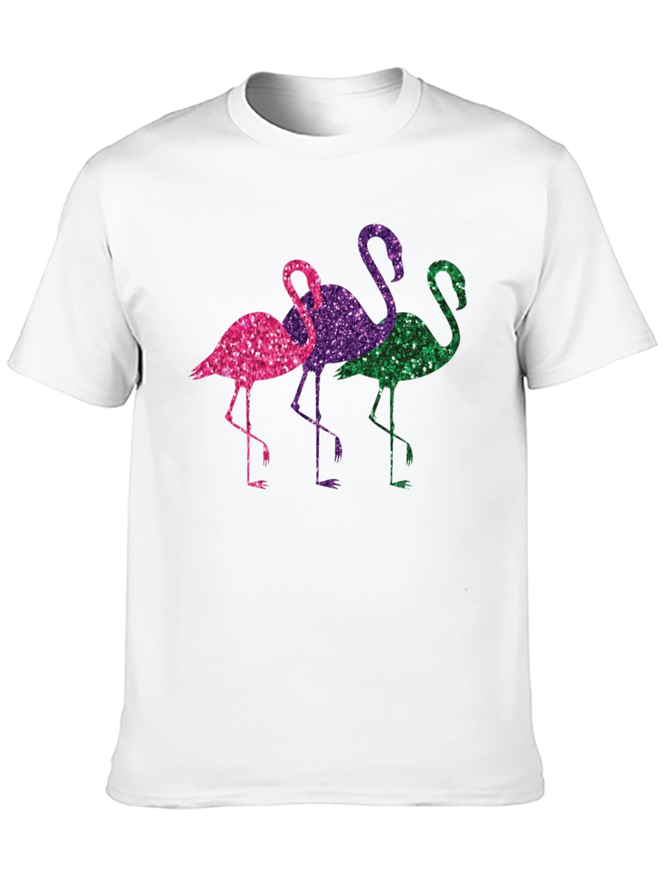 Black Glitter Flamingo T-Shirt - Fun & Unique Design view 10