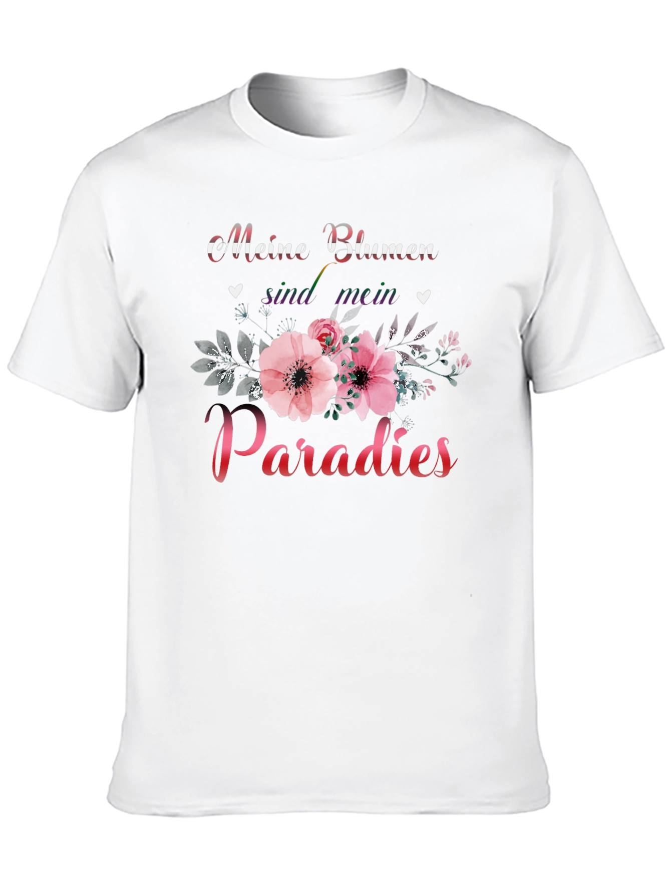 Black Meine Blumen Sind Mein Paradies T-Shirt view 10