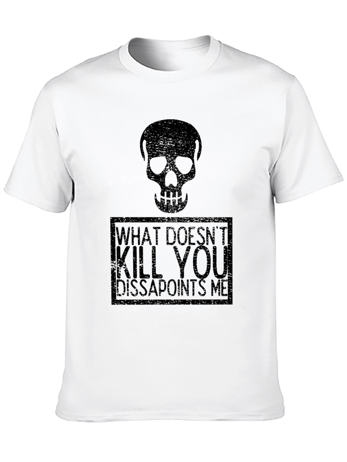 Black Skull Graphic T-Shirt - What Doesn't Kill You Disappoints Me view 10