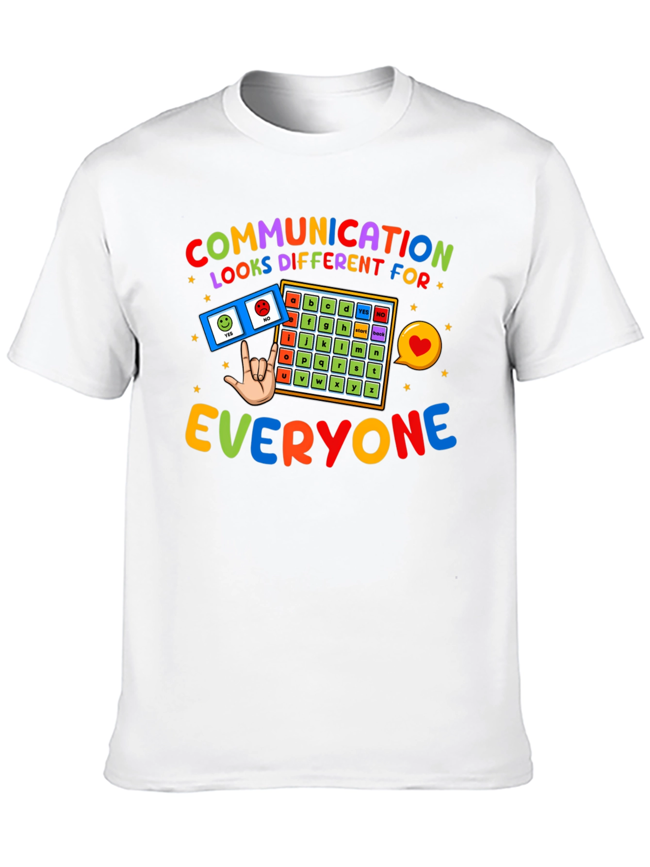 Black Communication Looks Different T-Shirt view 10
