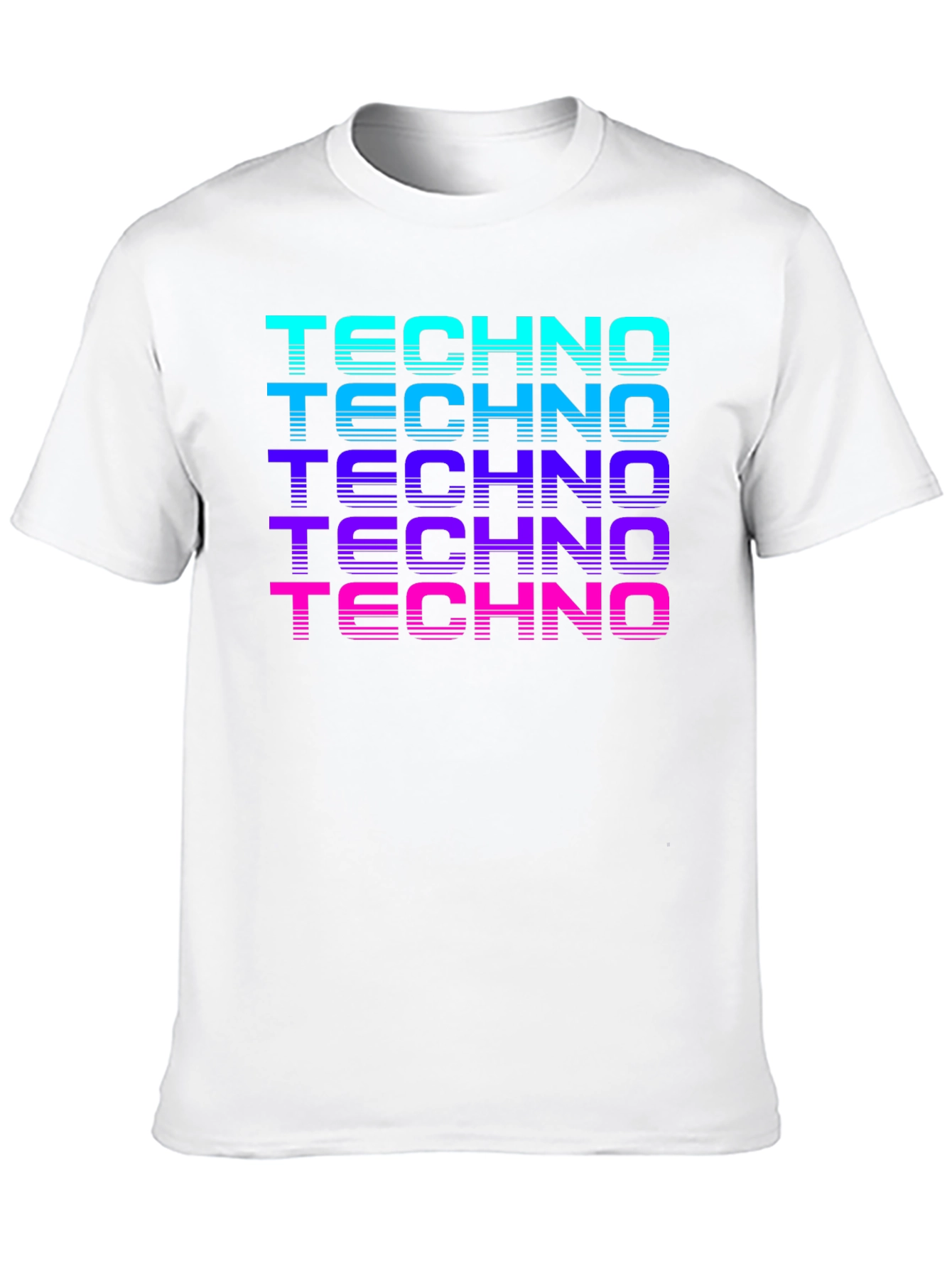 Black Retro Techno Graphic T-Shirt view 10