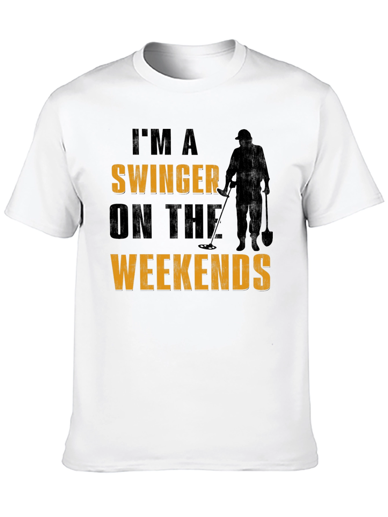 Black Funny Metal Detecting T-Shirt: I'm A Swinger On The Weekends view 10