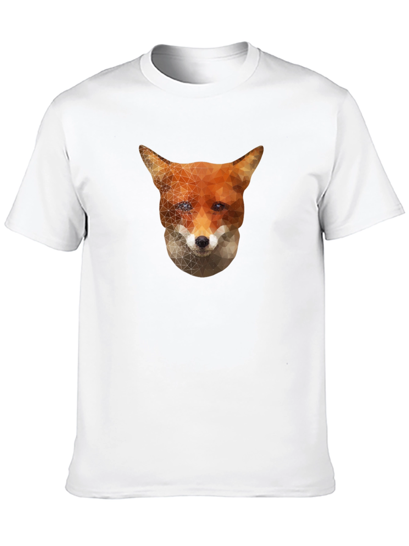 Black Geometric Fox Graphic Tee - Stylish Black T-Shirt view 10