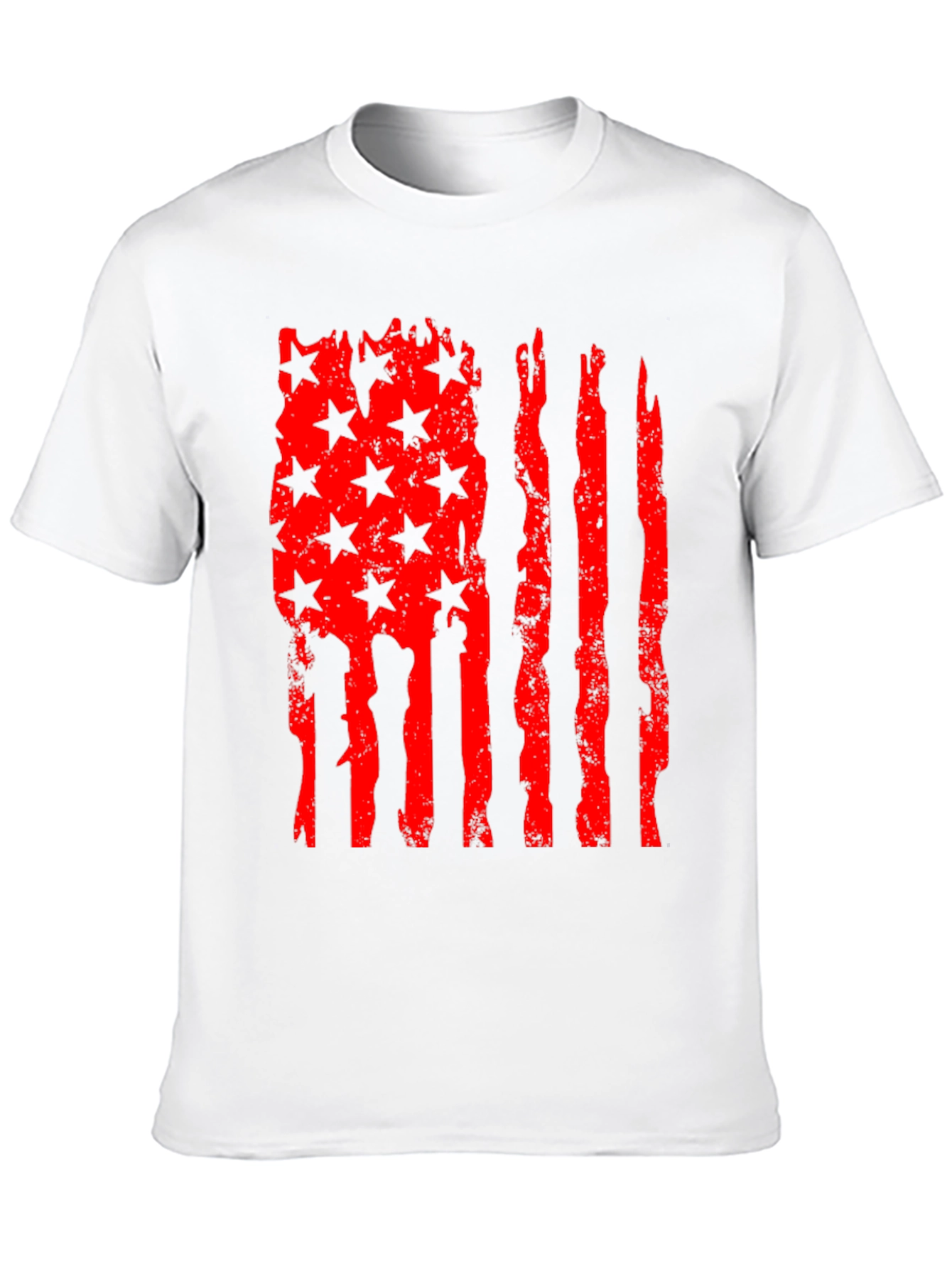 Black American Flag Distressed Graphic Tee view 10