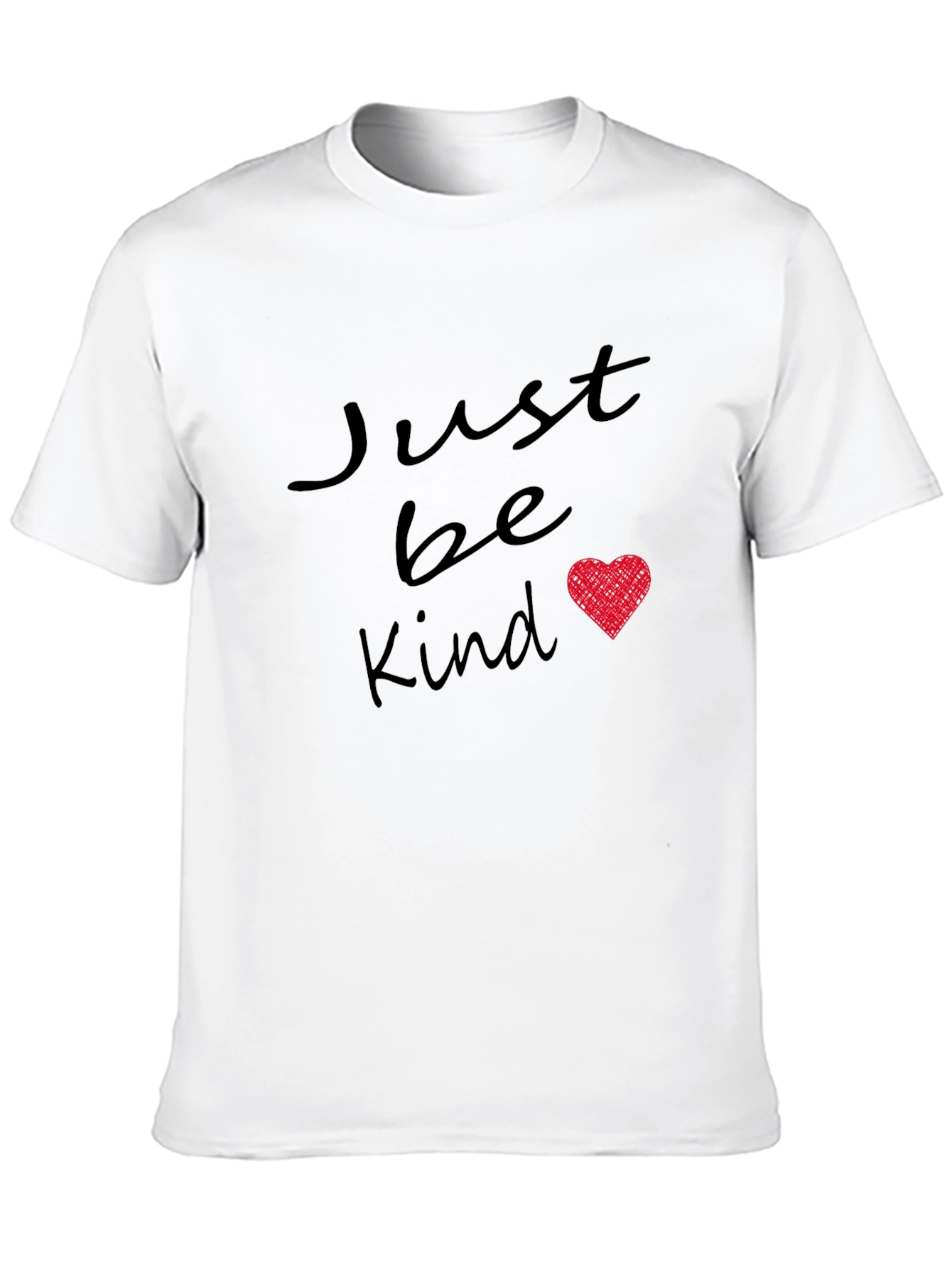 Black Just Be Kind Black Tee with Heart Graphic view 10