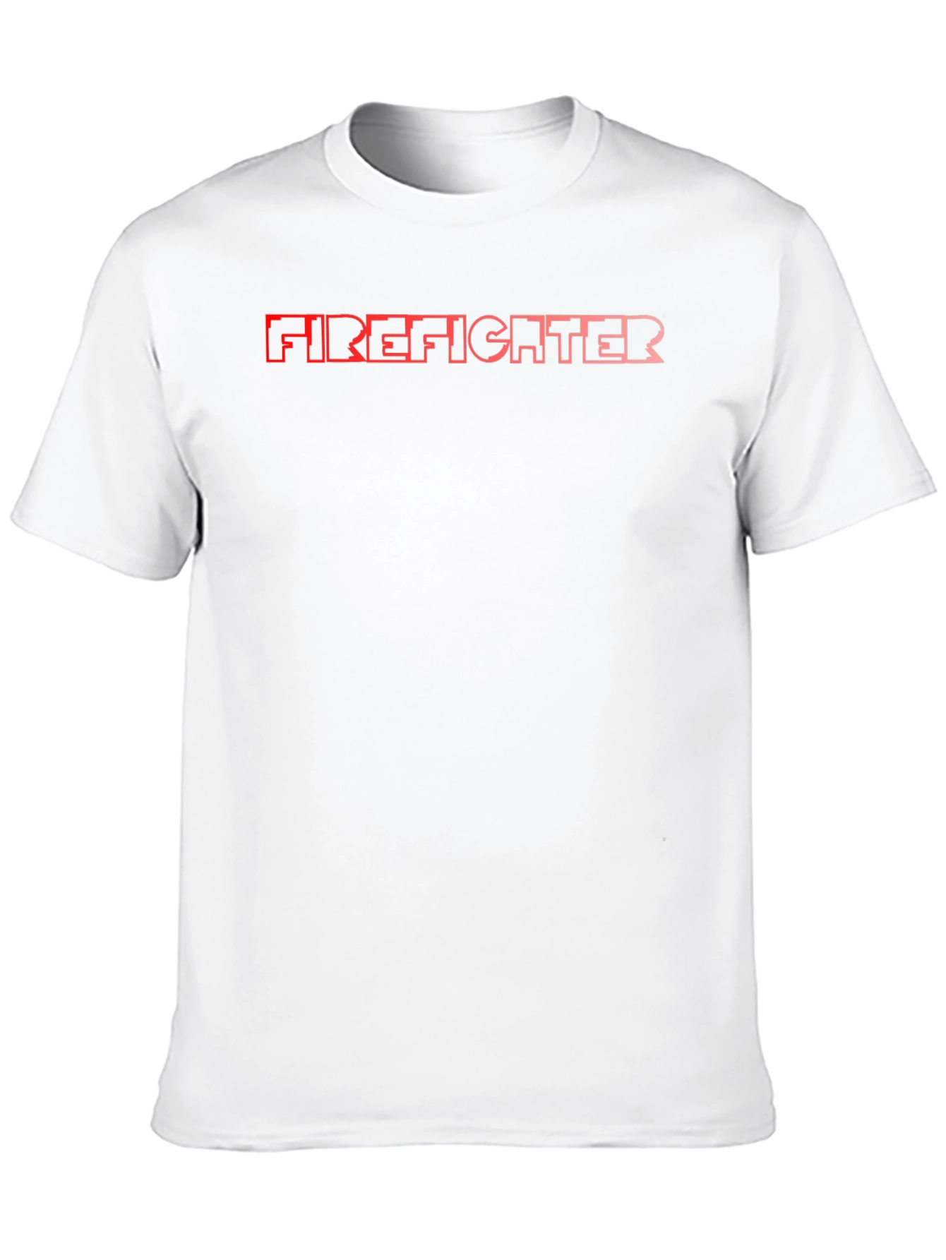 Black Firefighter Graphic Print Black T-Shirt view 10