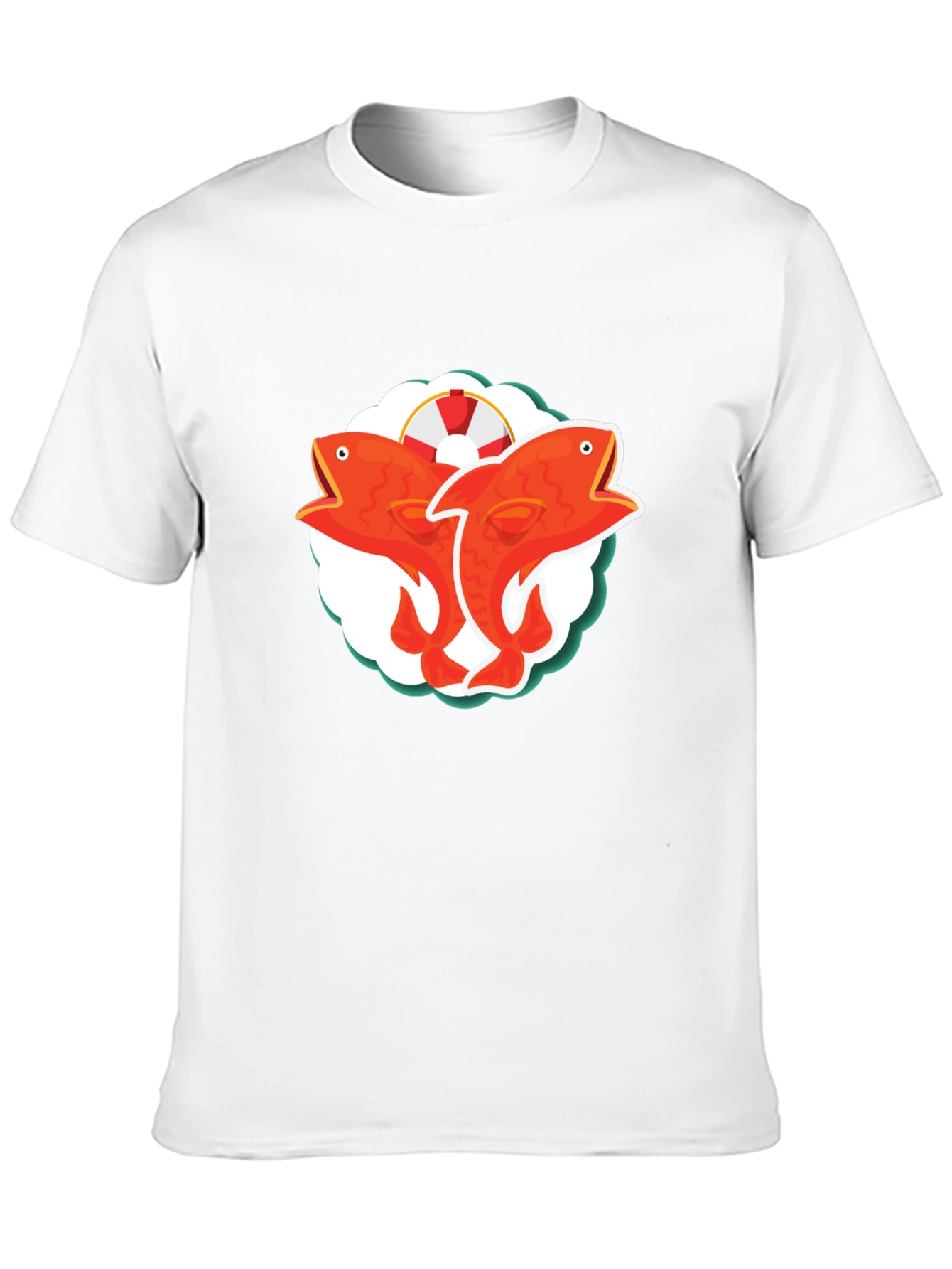 Black Red Fish Duo Graphic Tee - Black view 10