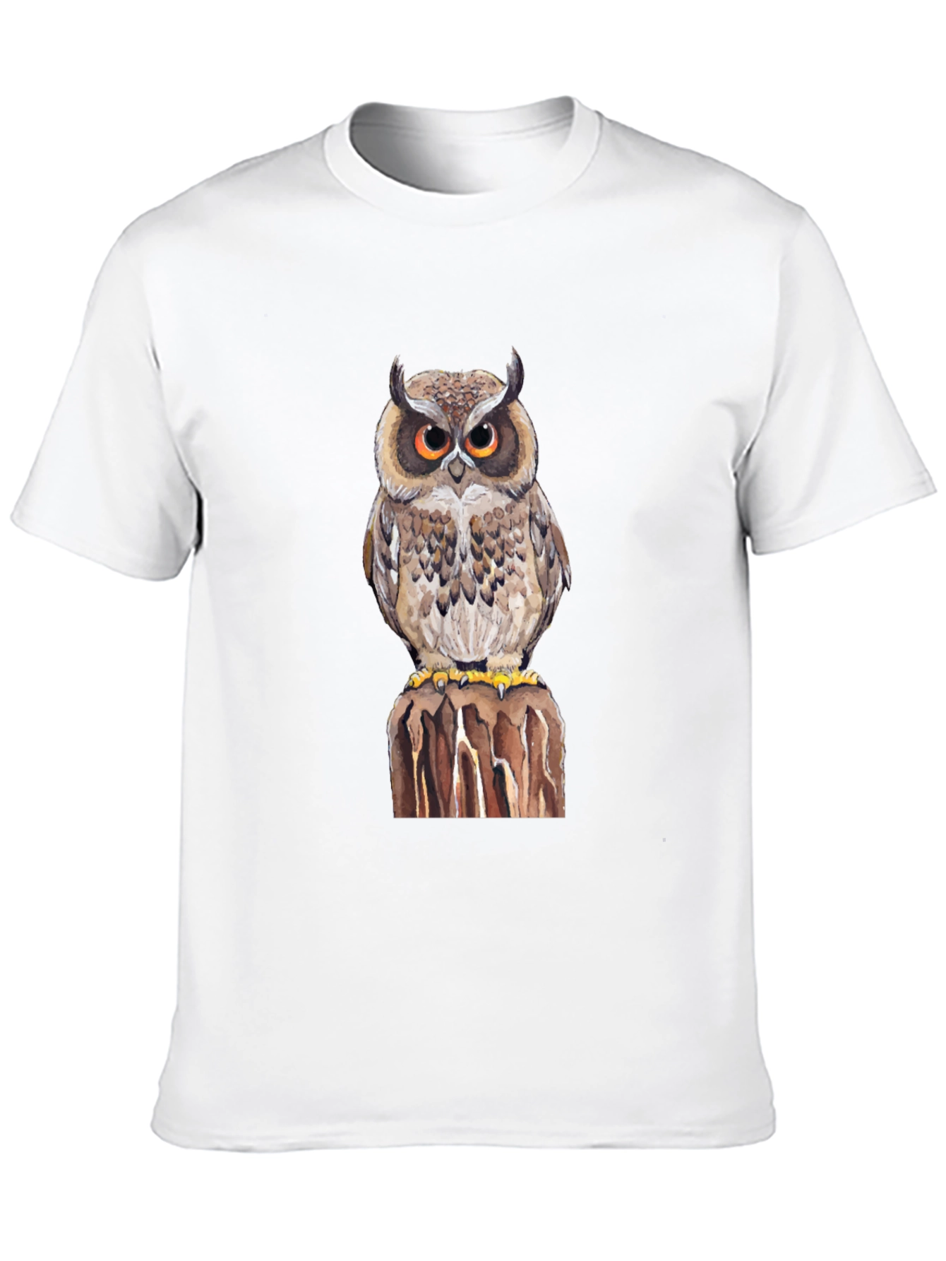 Black Owl Graphic Print Black T-Shirt view 10