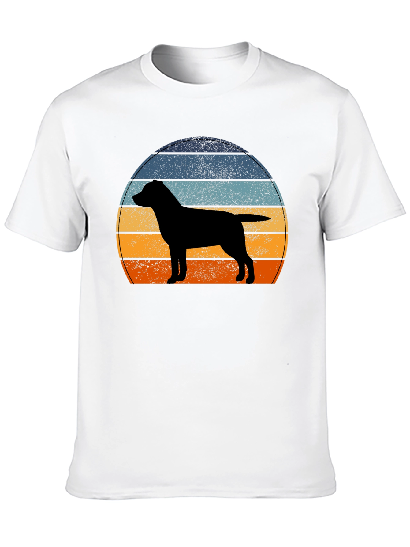 Black Retro Dog Silhouette T-Shirt view 10