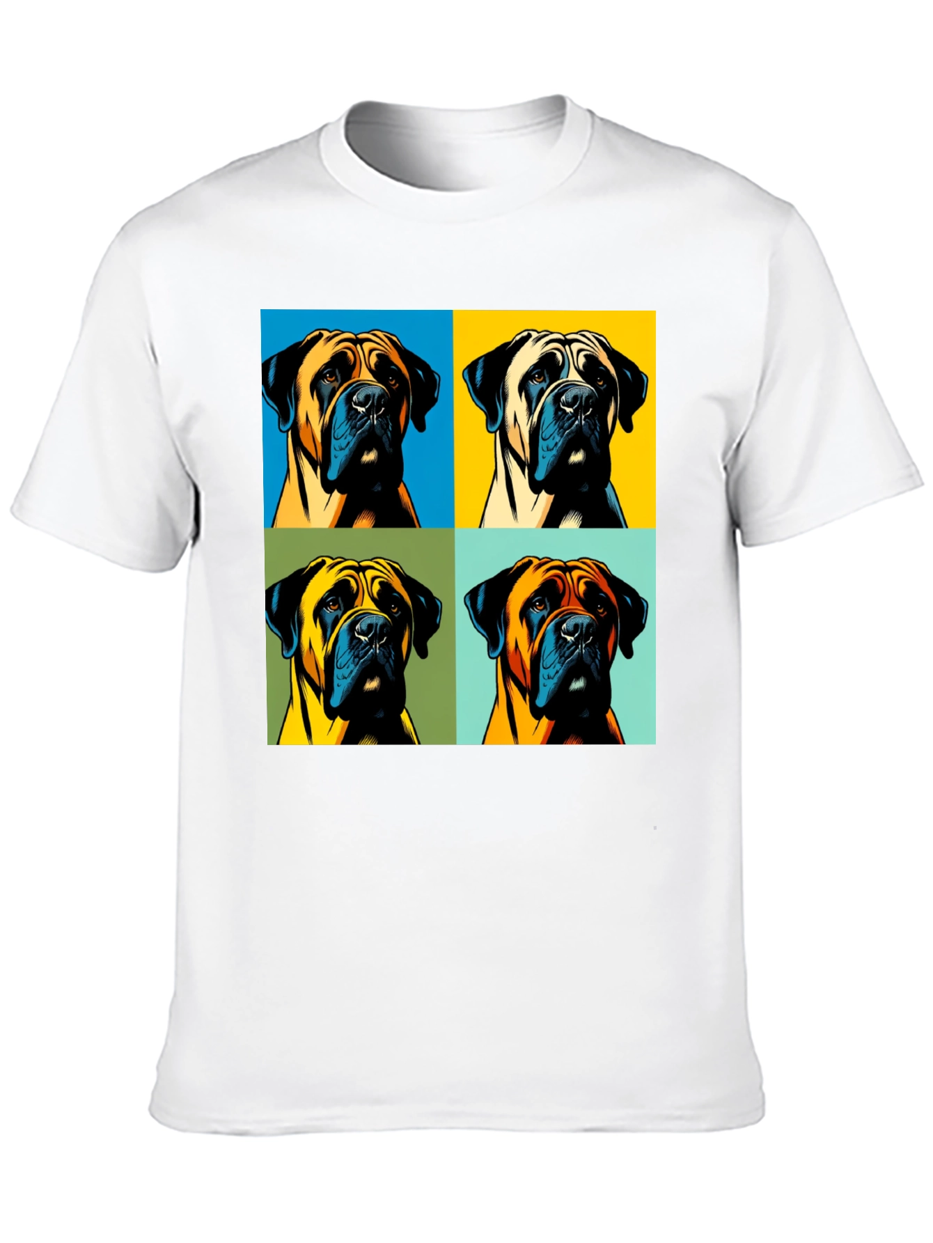 Black Pop Art Dog Graphic T-Shirt - Unique Boxer Tee view 10