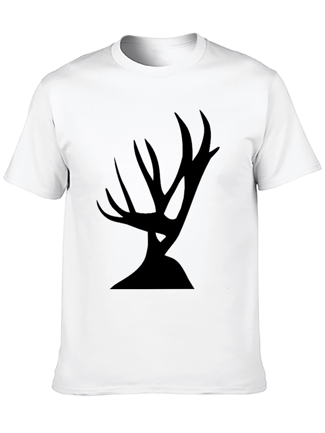 Black Abstract Antler Graphic Tee - Black Unisex view 10
