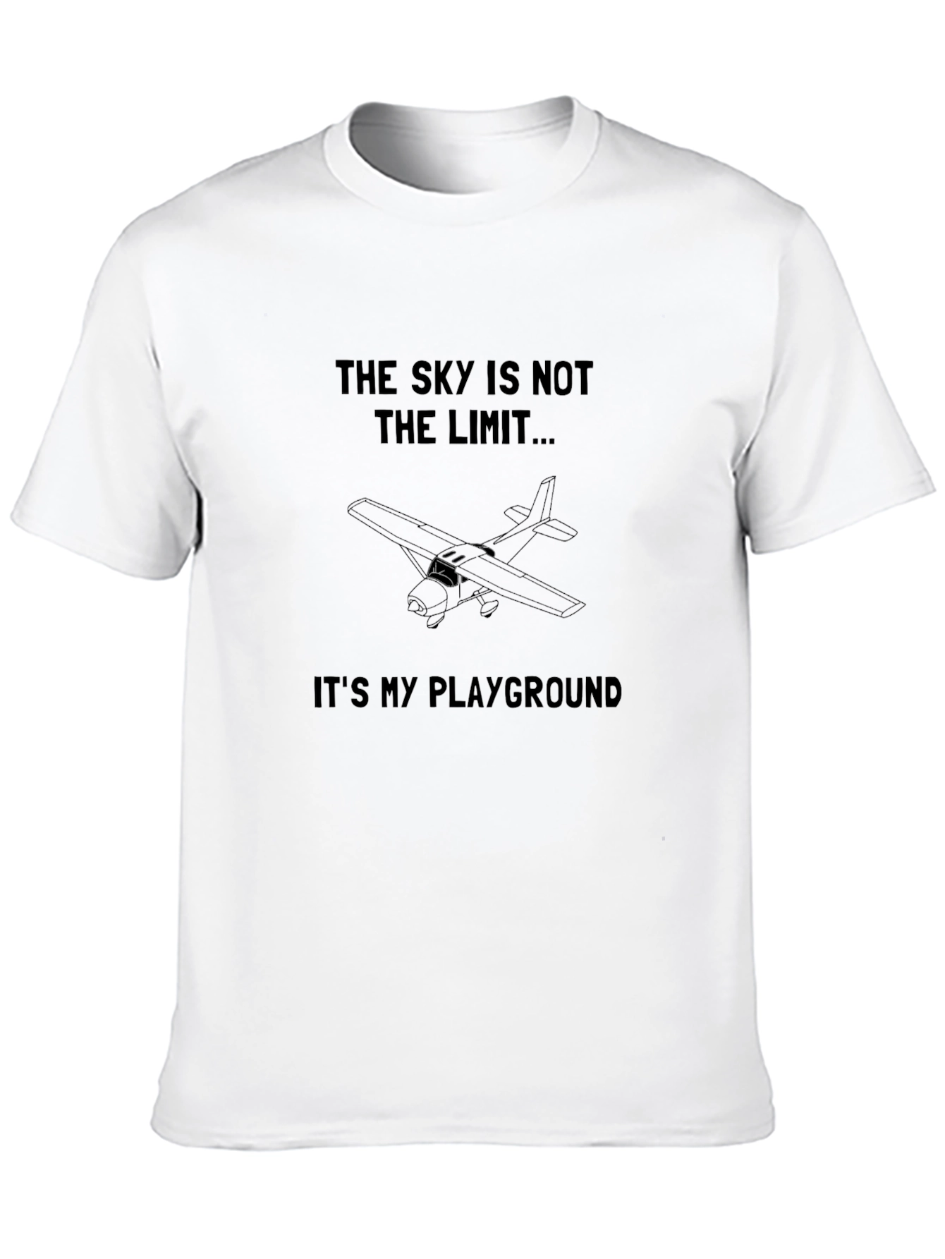 Black The Sky Is Not The Limit Airplane T-Shirt view 10