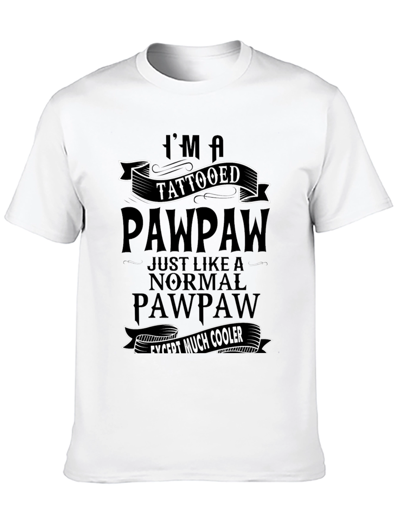 Black Tattooed Pawpaw Graphic Novelty T-Shirt view 10
