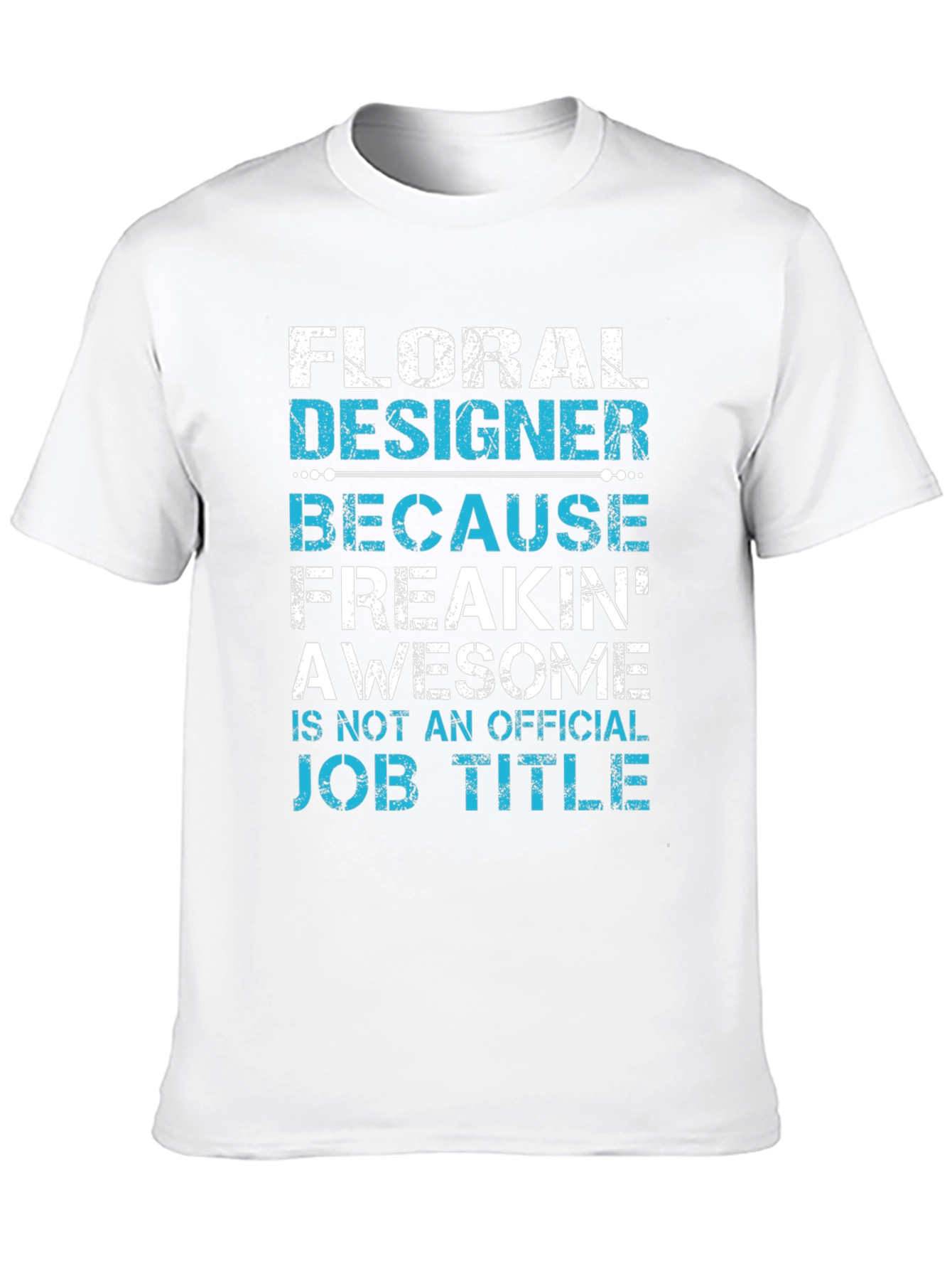 Black Floral Designer Awesome Job Title Graphic Tee view 10