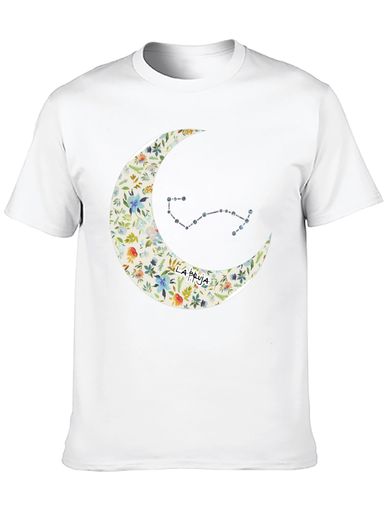Black Floral Moon & Constellation Graphic Tee view 10