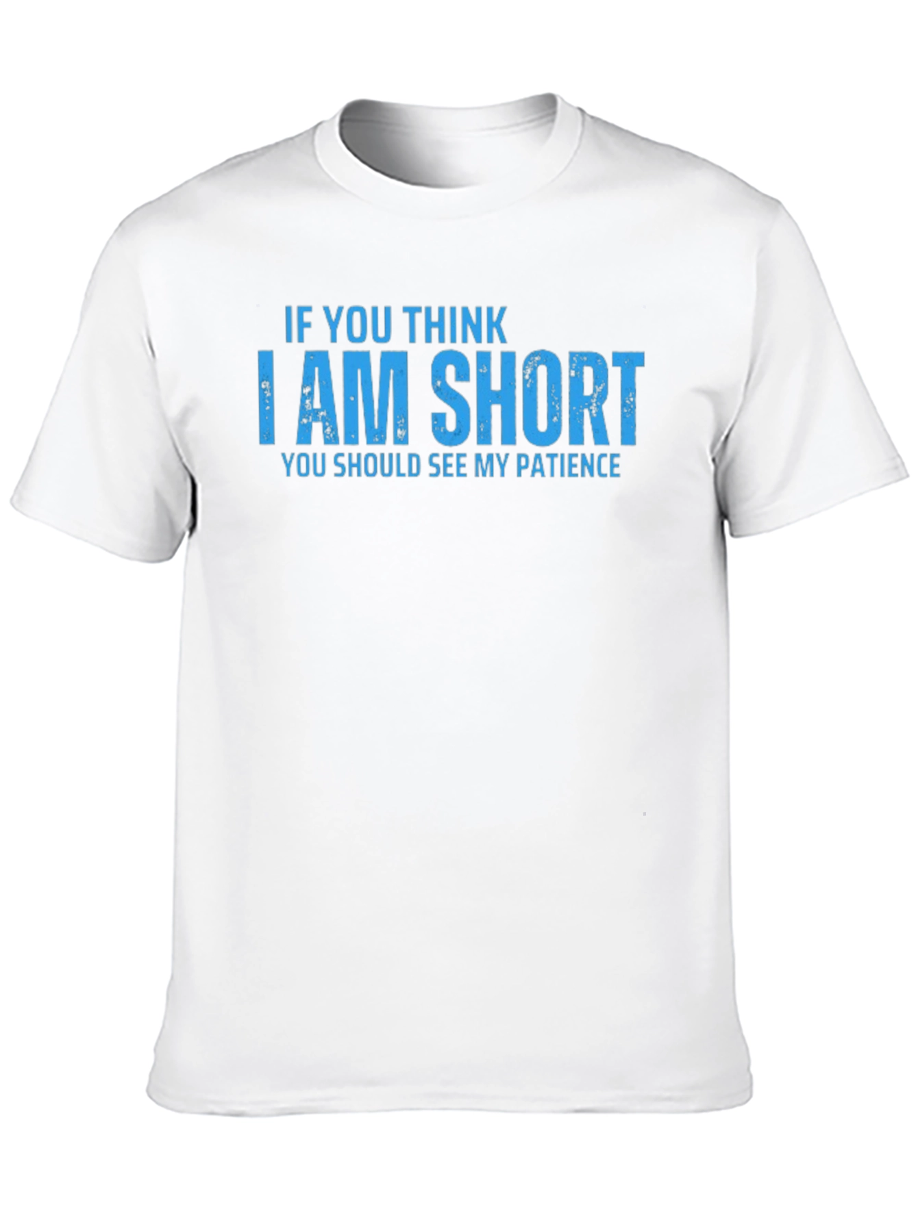 Black Funny "I am short" Graphic T-Shirt view 10