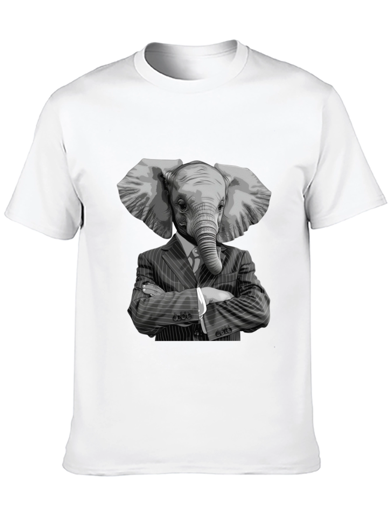 Black Elephant Suit T-Shirt - Unique Graphic Tee view 10
