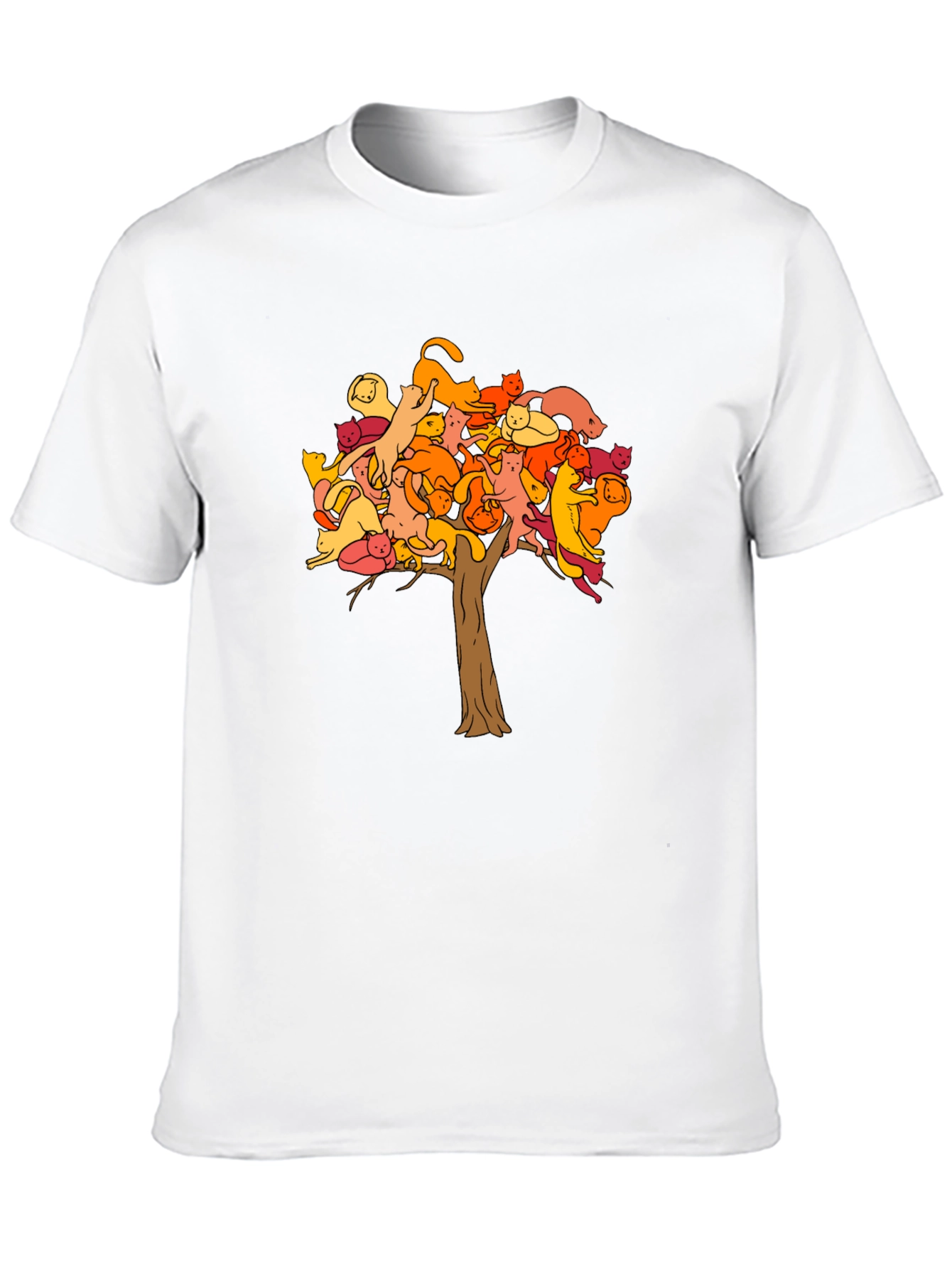 Black Cat Tree Graphic Tee - Unisex Black T-Shirt view 10