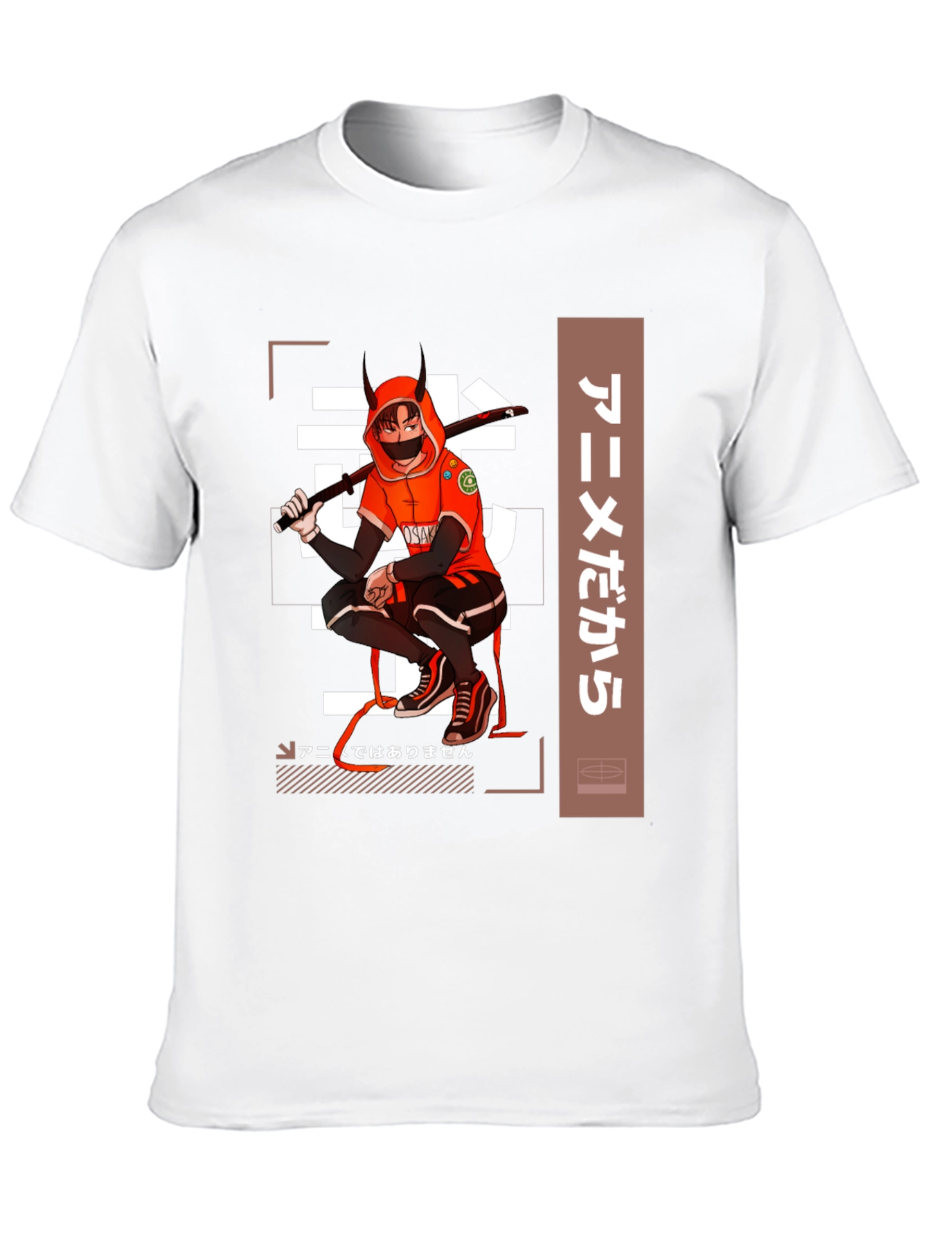 Black Anime-Inspired Black Graphic T-Shirt view 10